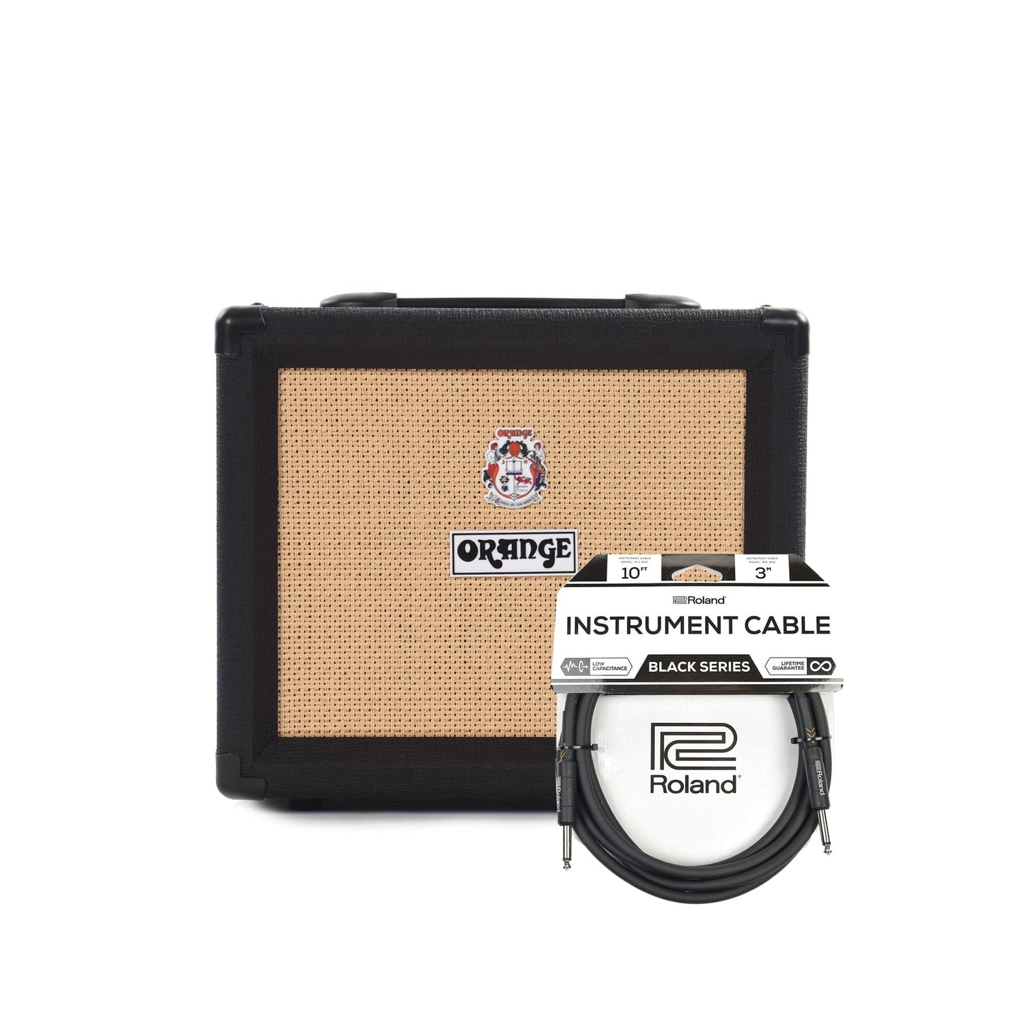Orange Crush 20 1x8 Guitar Combo Amp Black and (1) Cable Bundle Amps / Guitar Combos