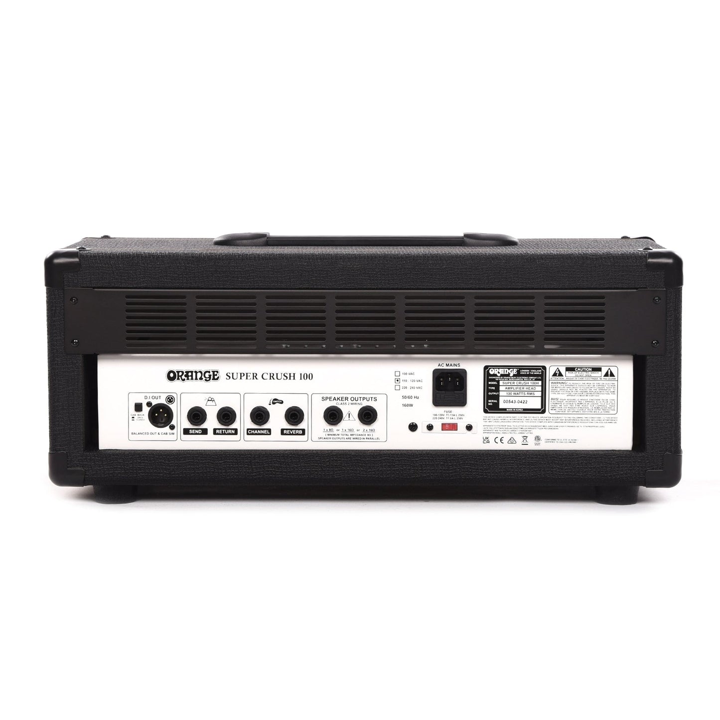 Orange Super Crush 100w Head Black Amps / Guitar Heads