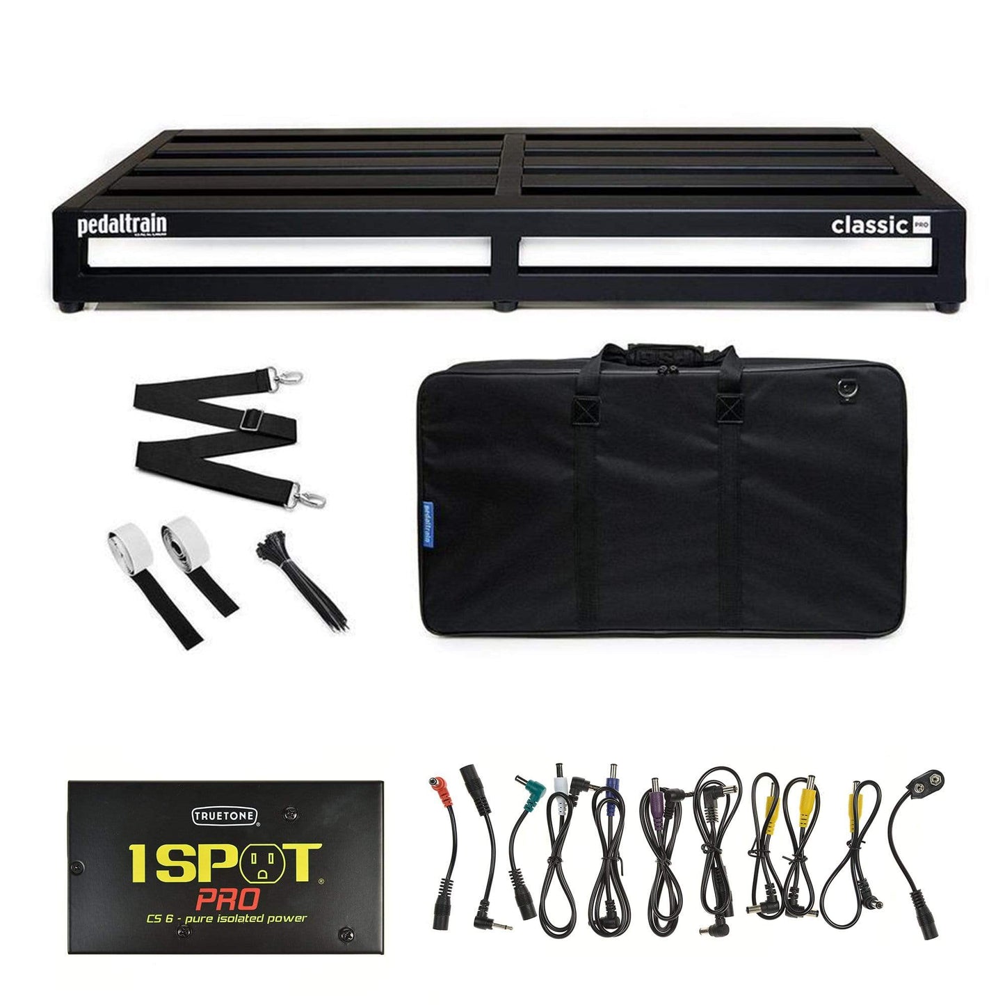 Pedaltrain Classic PRO Pedalboard 5 Rails 32x16 w/Soft Case w/Truetone CS-6 Power Supply Bundle Effects and Pedals / Pedalboards and Power Supplies