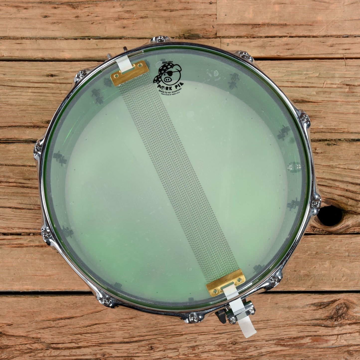 Pork Pie 6.5 x 14 Pig Lite Green Acrylic Snare USED Drums and Percussion / Acoustic Drums / Snare