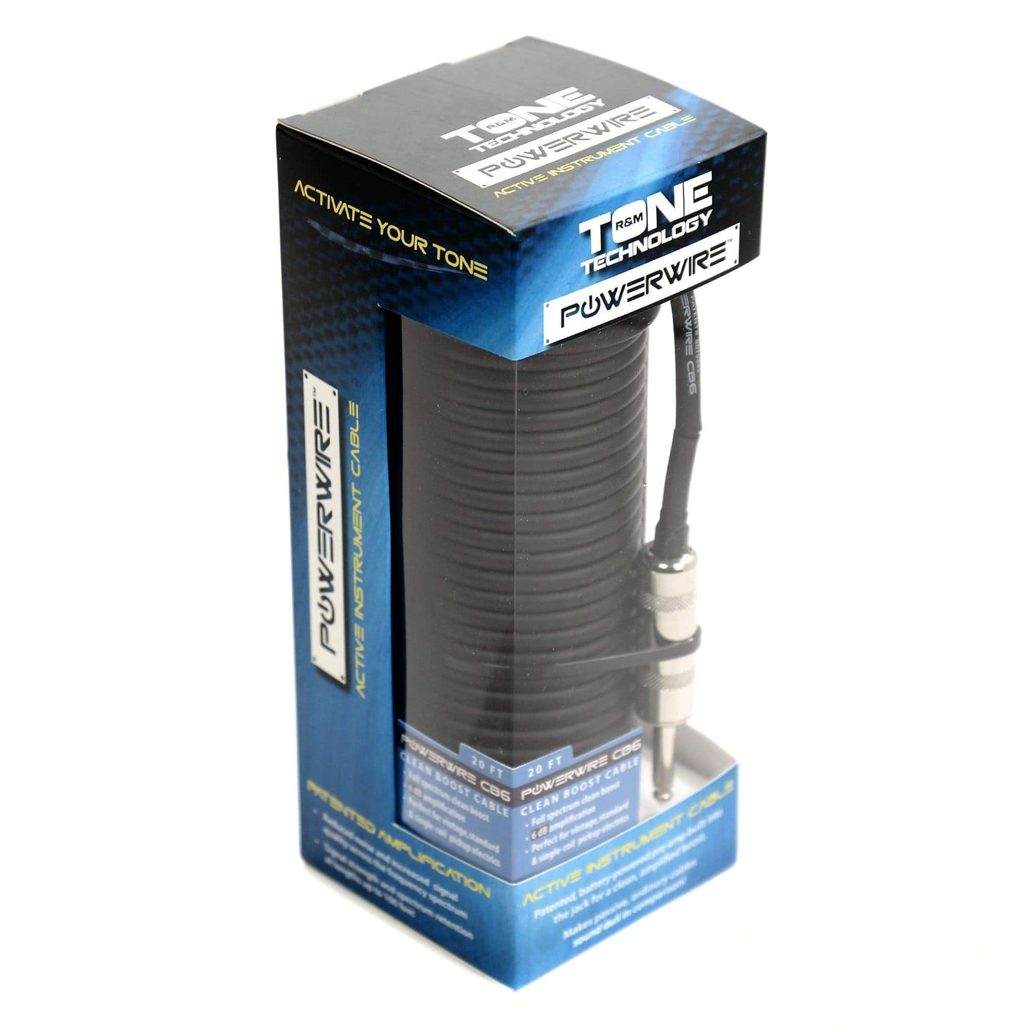 PowerWire CB6 Clean Boost Instrument Cable 20' w/6db Gain Accessories / Cables