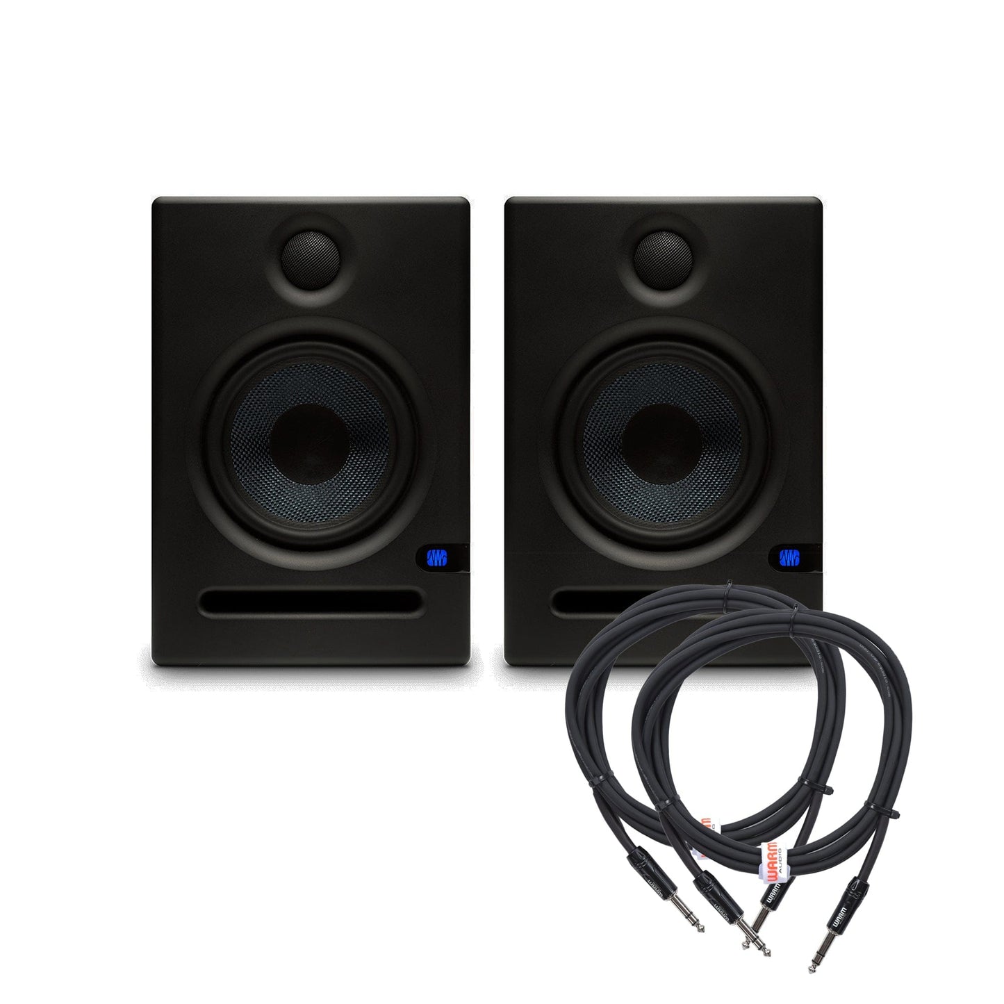 PreSonus Eris E5 High Definition 2-Way Studio Monitor (Single) Pair and (2) TRS Cable Bundle Pro Audio / Speakers / Studio Monitors