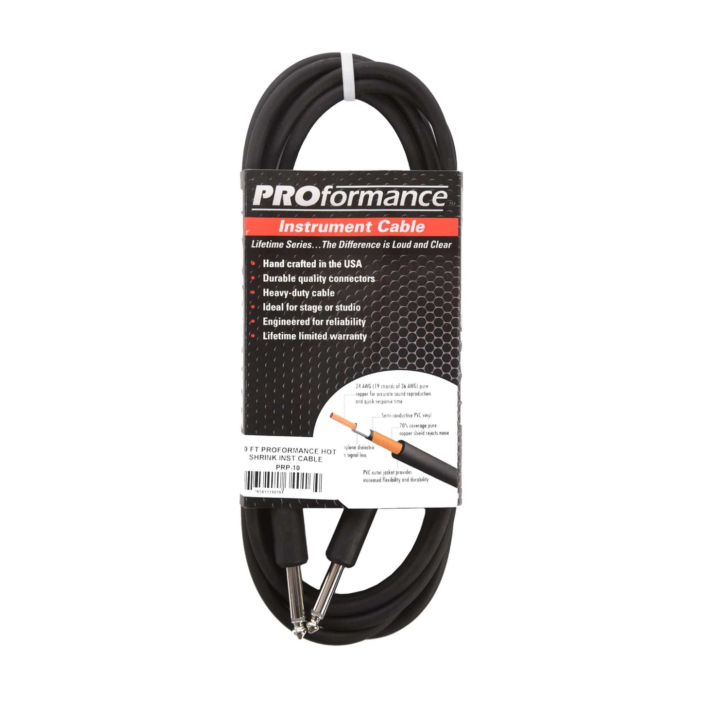 PROformance Instrument Cable 10' Straight-Straight Accessories / Cables
