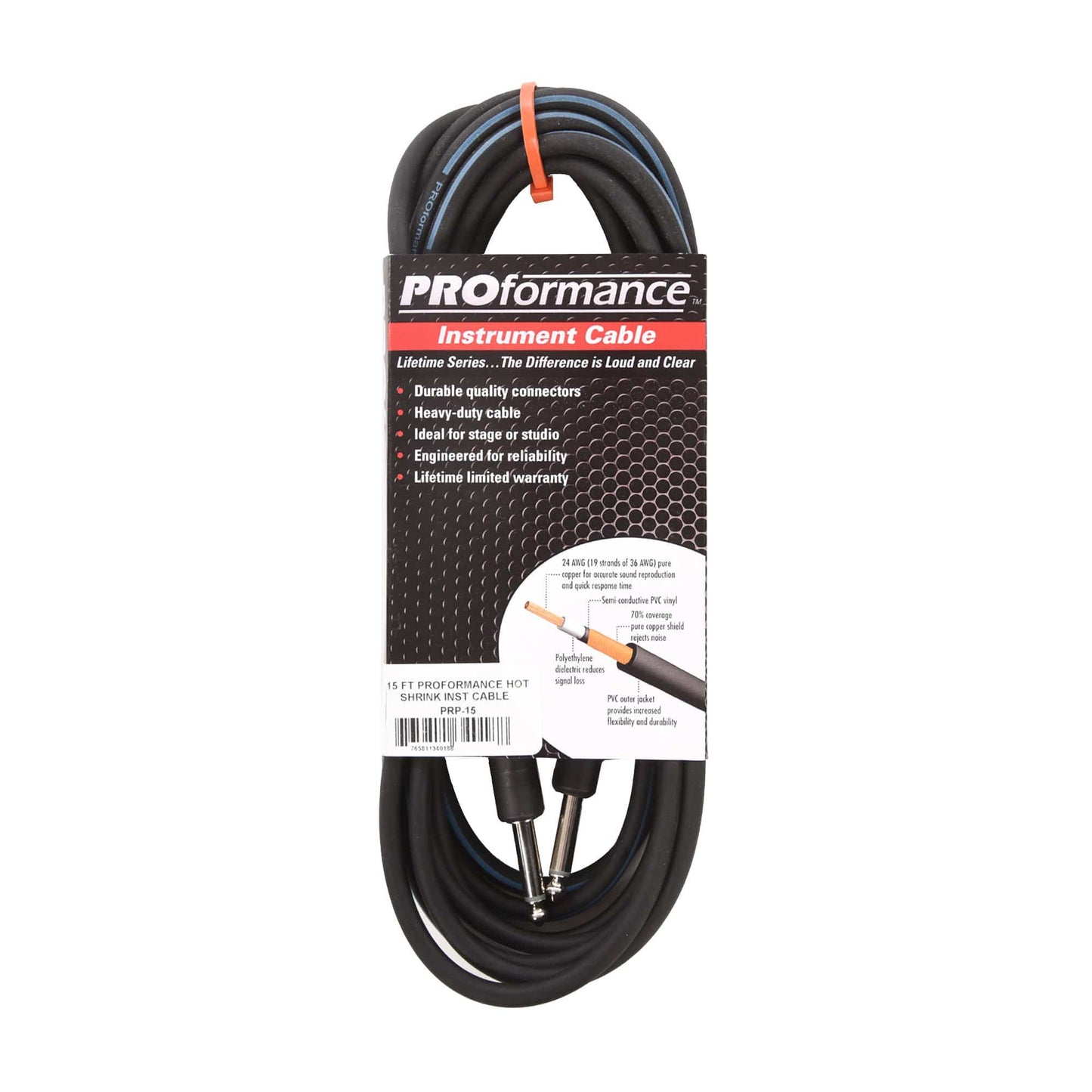 PROformance Instrument Cable 15' Straight-Straight Accessories / Cables