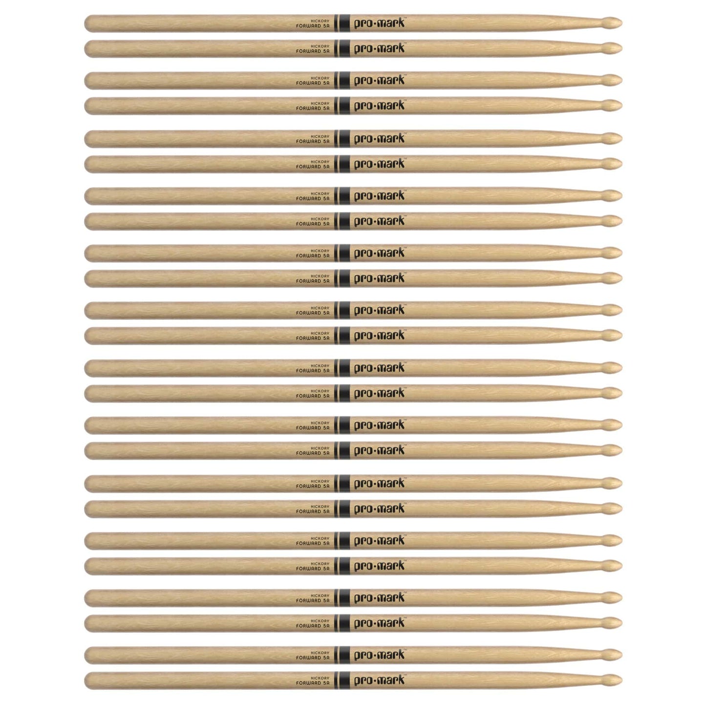 Promark American Hickory 5A Wood Tip Drum Sticks (12 Pair Bundle) Drums and Percussion / Parts and Accessories / Drum Sticks and Mallets
