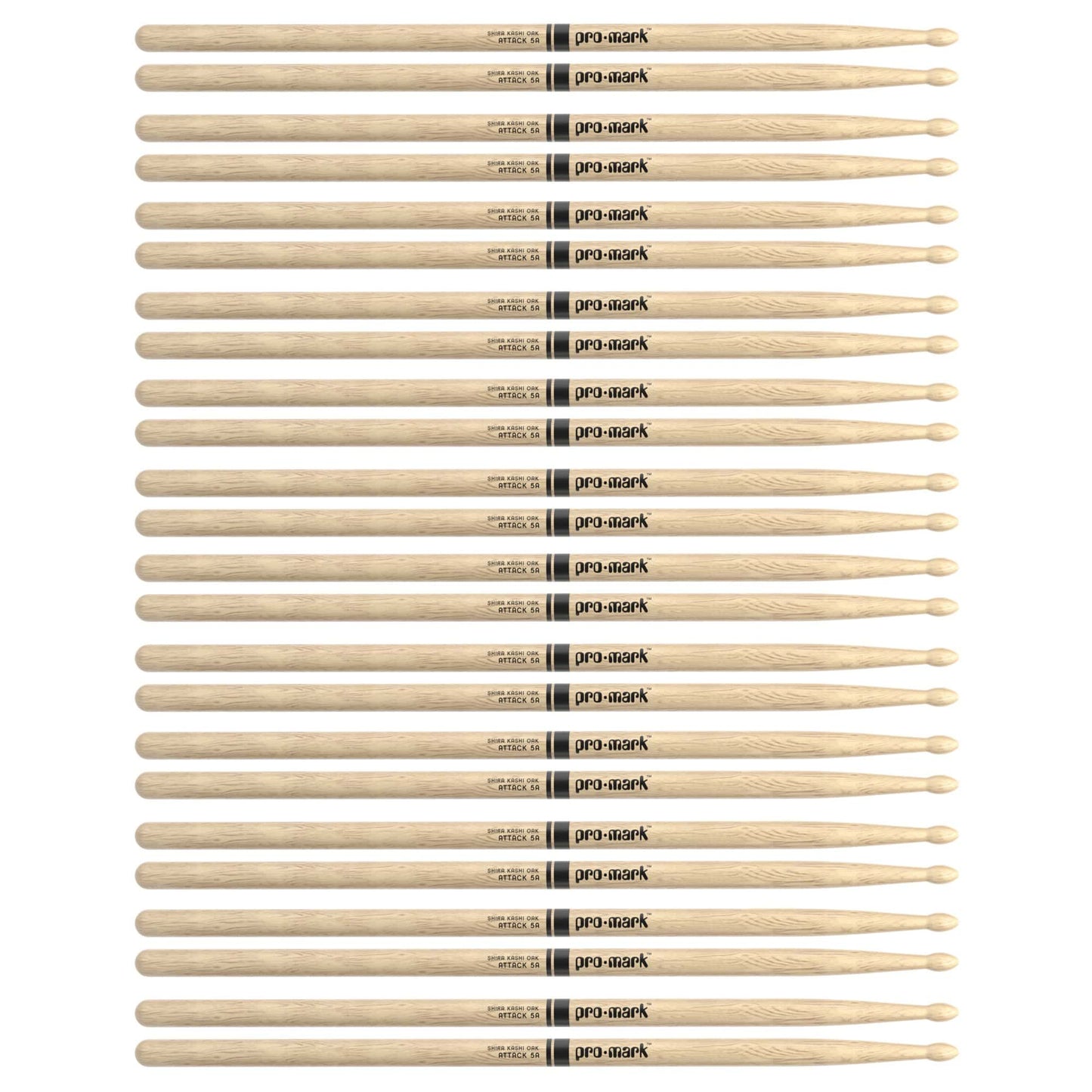 Promark Japanese White Oak 5A Wood Tip Drum Sticks (12 Pair Bundle) Drums and Percussion / Parts and Accessories / Drum Sticks and Mallets