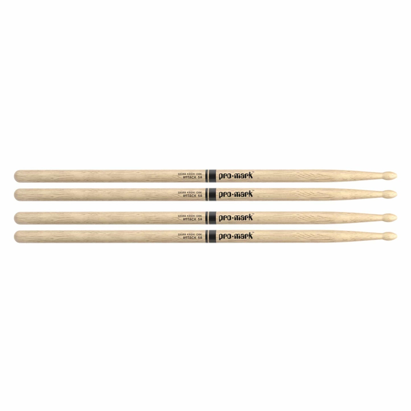 Promark Japanese White Oak 5A Wood Tip Drum Sticks (2 Pair Bundle) Drums and Percussion / Parts and Accessories / Drum Sticks and Mallets