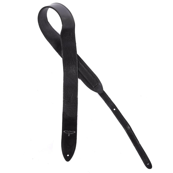 PRS 2.5" Premium Leather Guitar Strap Embroidered Birds Black Chicago Music Exchange