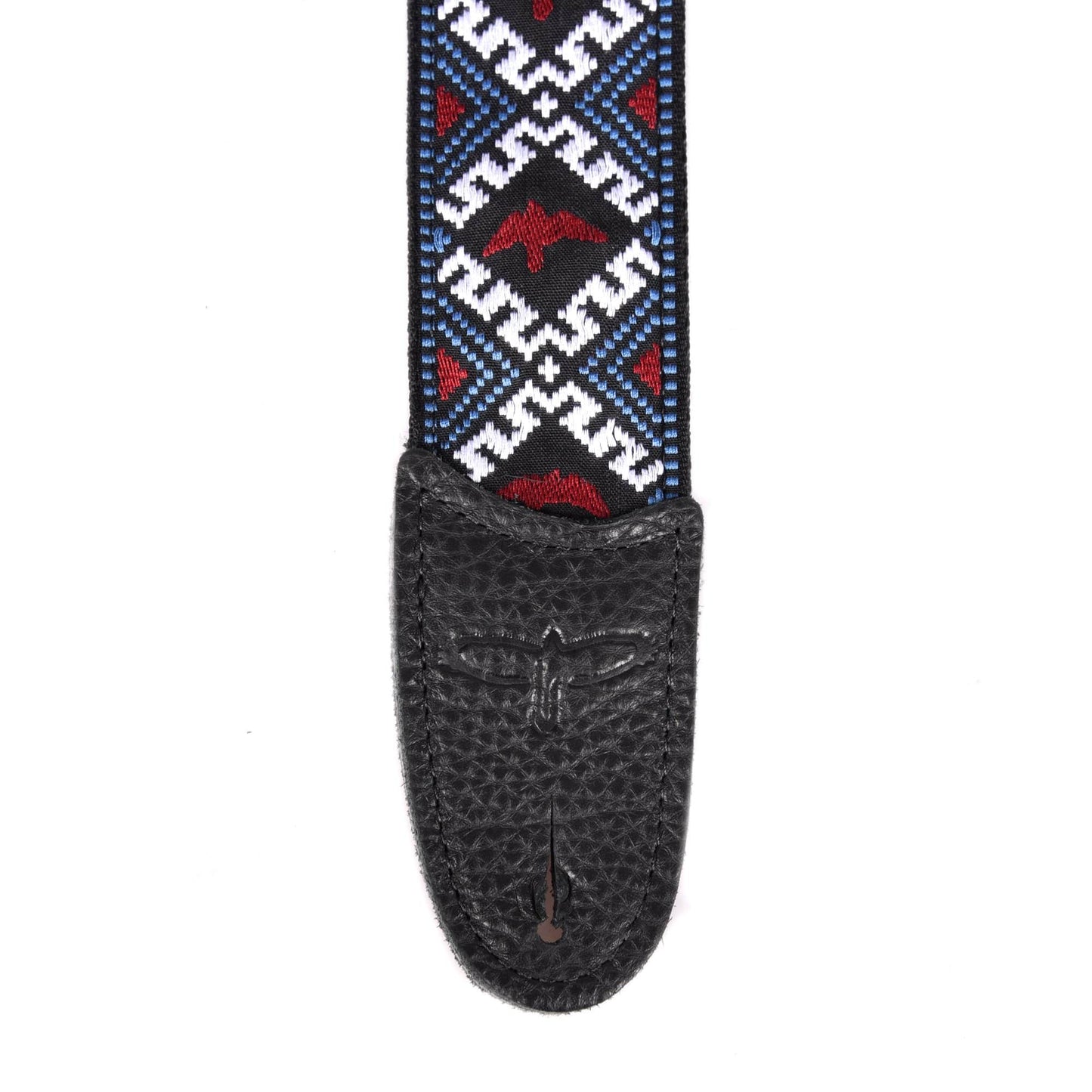 PRS Jacquard Hootenanny Style Guitar Strap Red, White, & Blue Birds Accessories / Straps