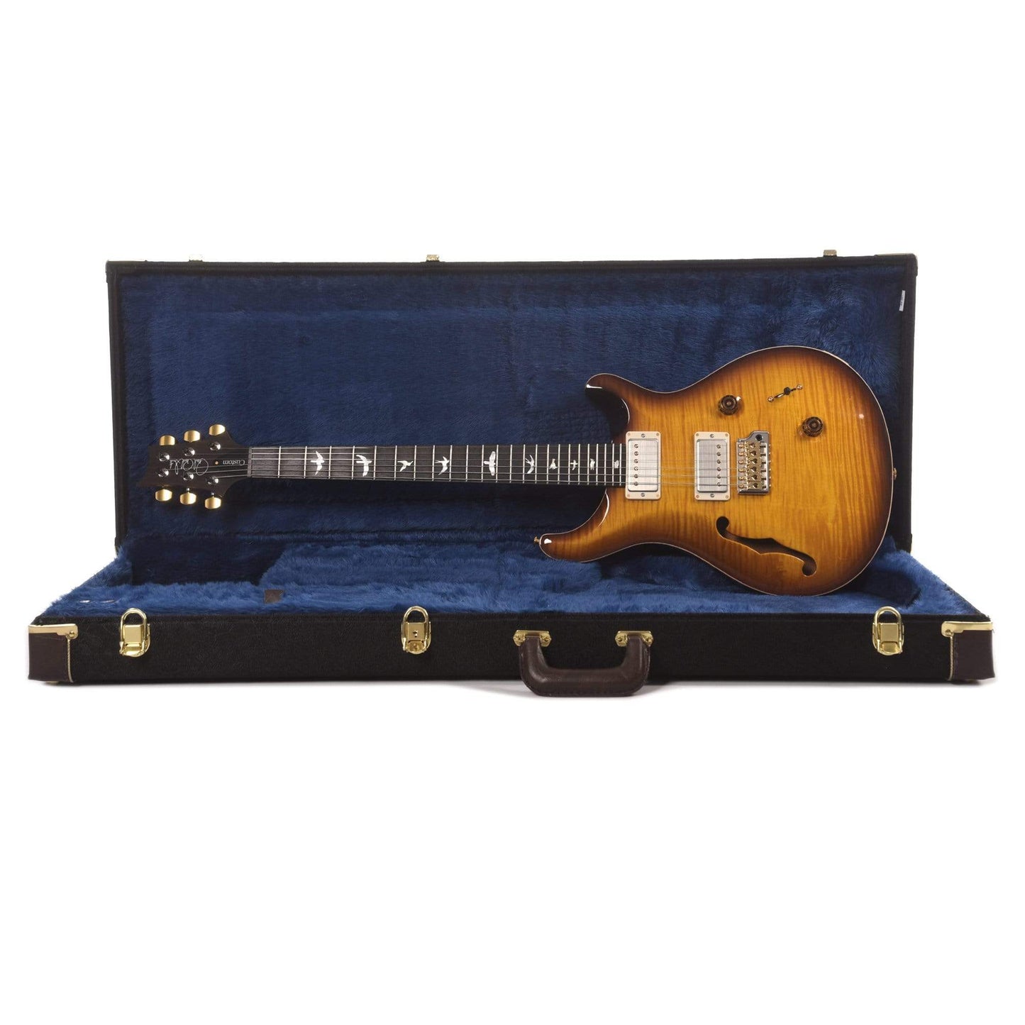 PRS Wood Library Custom 24 Semi-Hollow 10 Top Flame McCarty Tobacco Burst w/Torrefied Maple Neck & Brazilian Rosewood Fingerboard Electric Guitars / Semi-Hollow