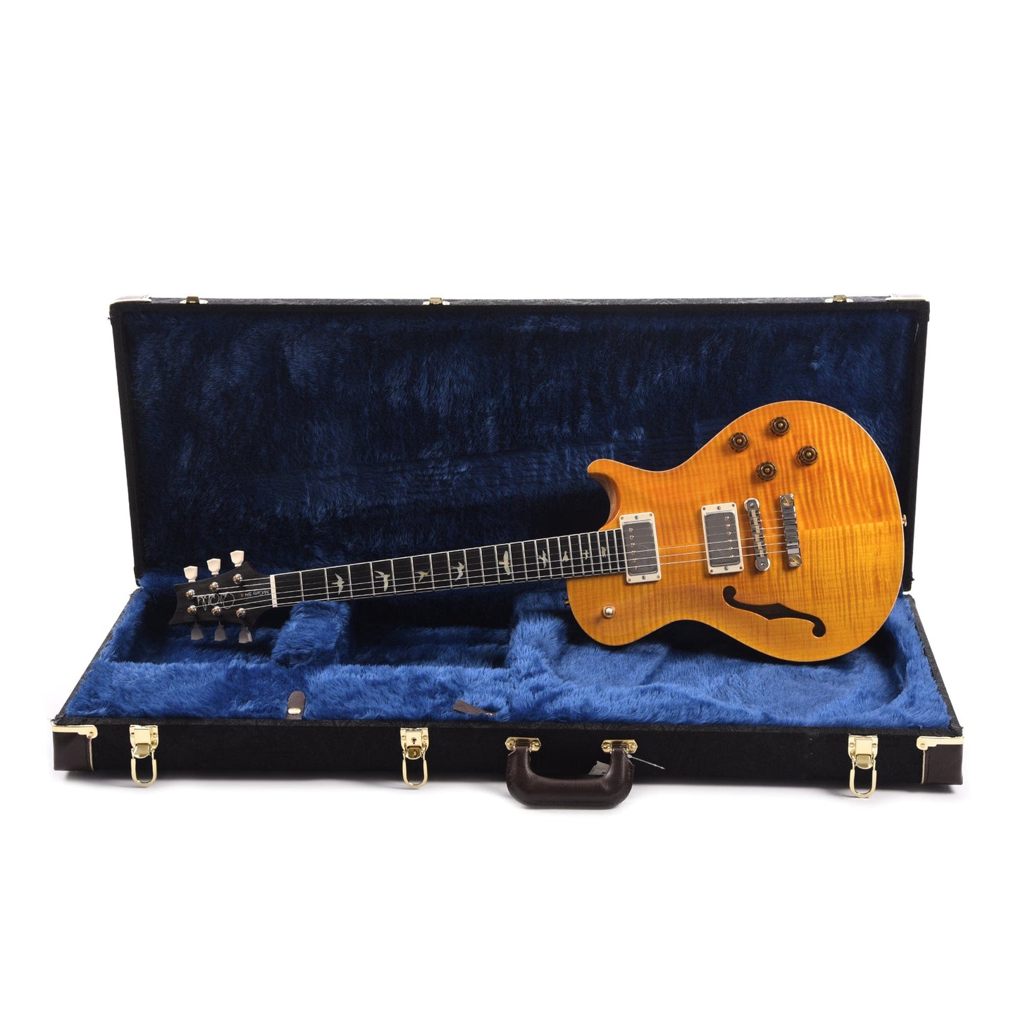 PRS Wood Library McCarty 594 Singlecut Semi-Hollow 10-Top Flame Santana Yellow w/Ebony Fingerboard & Rosewood Neck Electric Guitars / Semi-Hollow
