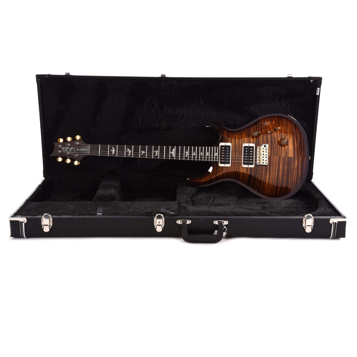PRS Custom 24 Black Gold Burst 10 Top w/Pattern Thin Neck Electric Guitars / Solid Body