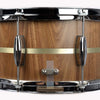 Q Drum Co. 7x14 Satin Walnut/Maple Snare Drum w/Brushed Brass Inlay Drums and Percussion / Acoustic Drums / Snare