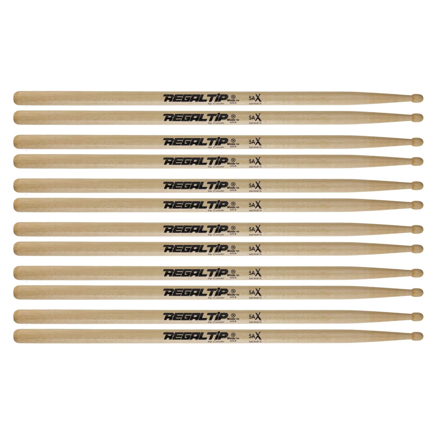 Regal Tip 5AX Wood Tip Drum Sticks (6 Pair Bundle) Drums and Percussion / Parts and Accessories / Drum Sticks and Mallets