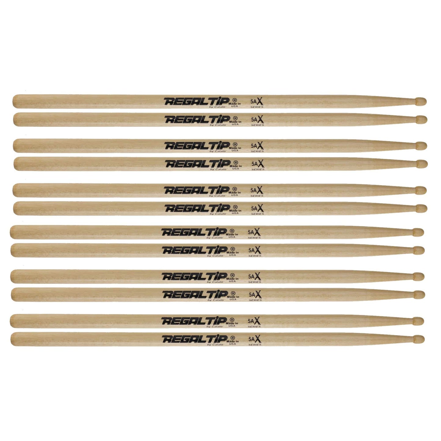 Regal Tip 5AX Wood Tip Drum Sticks (6 Pair Bundle) Drums and Percussion / Parts and Accessories / Drum Sticks and Mallets