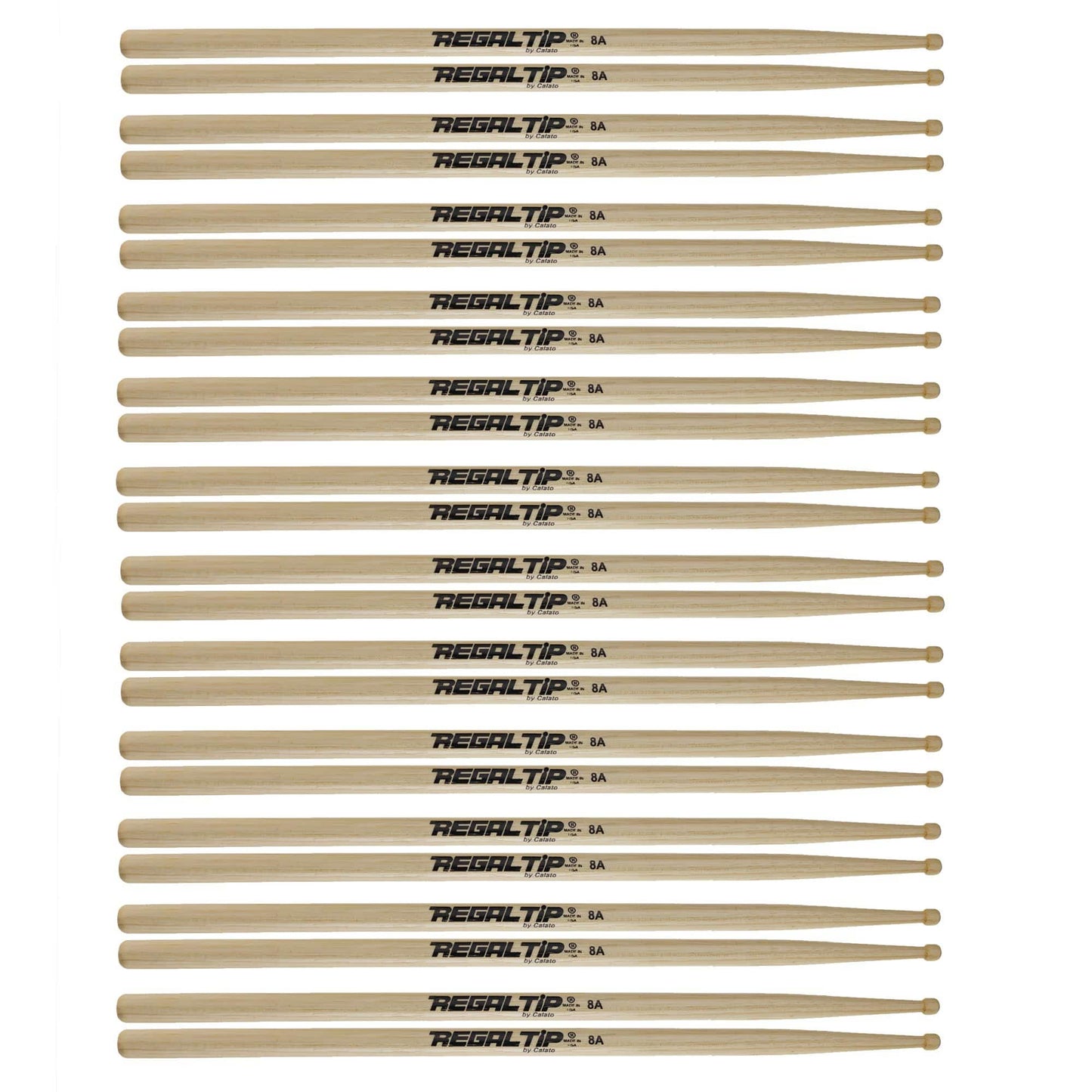 Regal Tip 8A Wood Tip Drum Sticks (12 Pair Bundle) Drums and Percussion / Parts and Accessories / Drum Sticks and Mallets