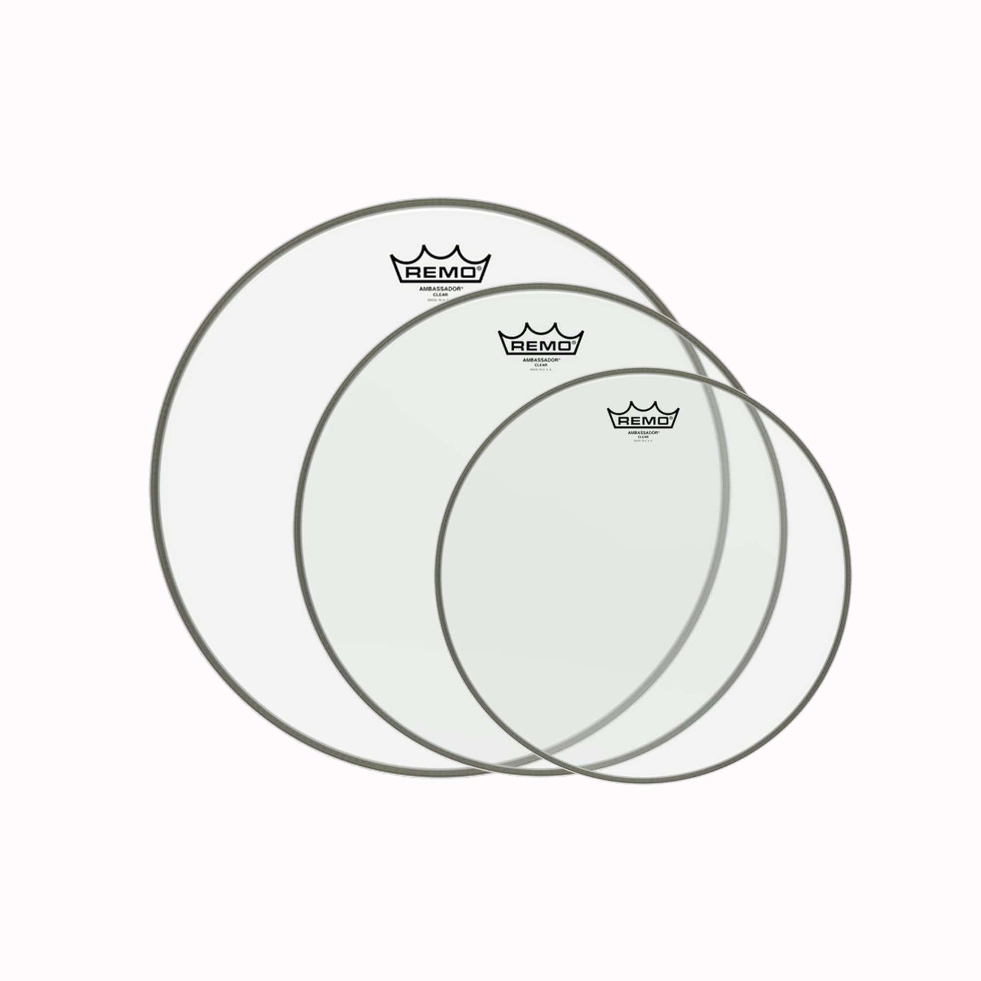 Remo 10/12/14" Ambassador Clear Drumhead (3 Pack Bundle) Drums and Percussion / Parts and Accessories / Heads