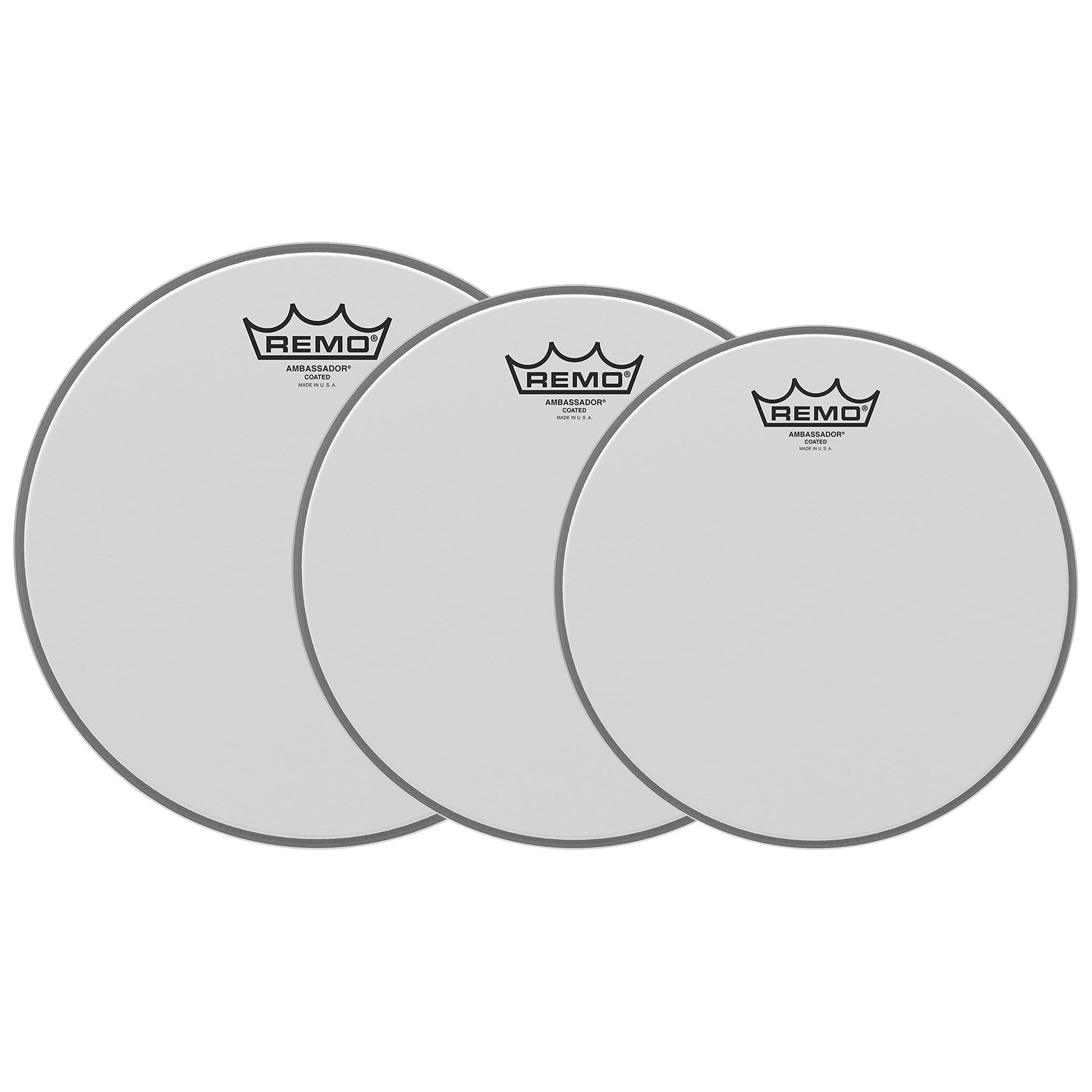 Remo 10/12/14" Ambassador Coated Drumhead (3 Pack Bundle) Drums and Percussion / Parts and Accessories / Heads