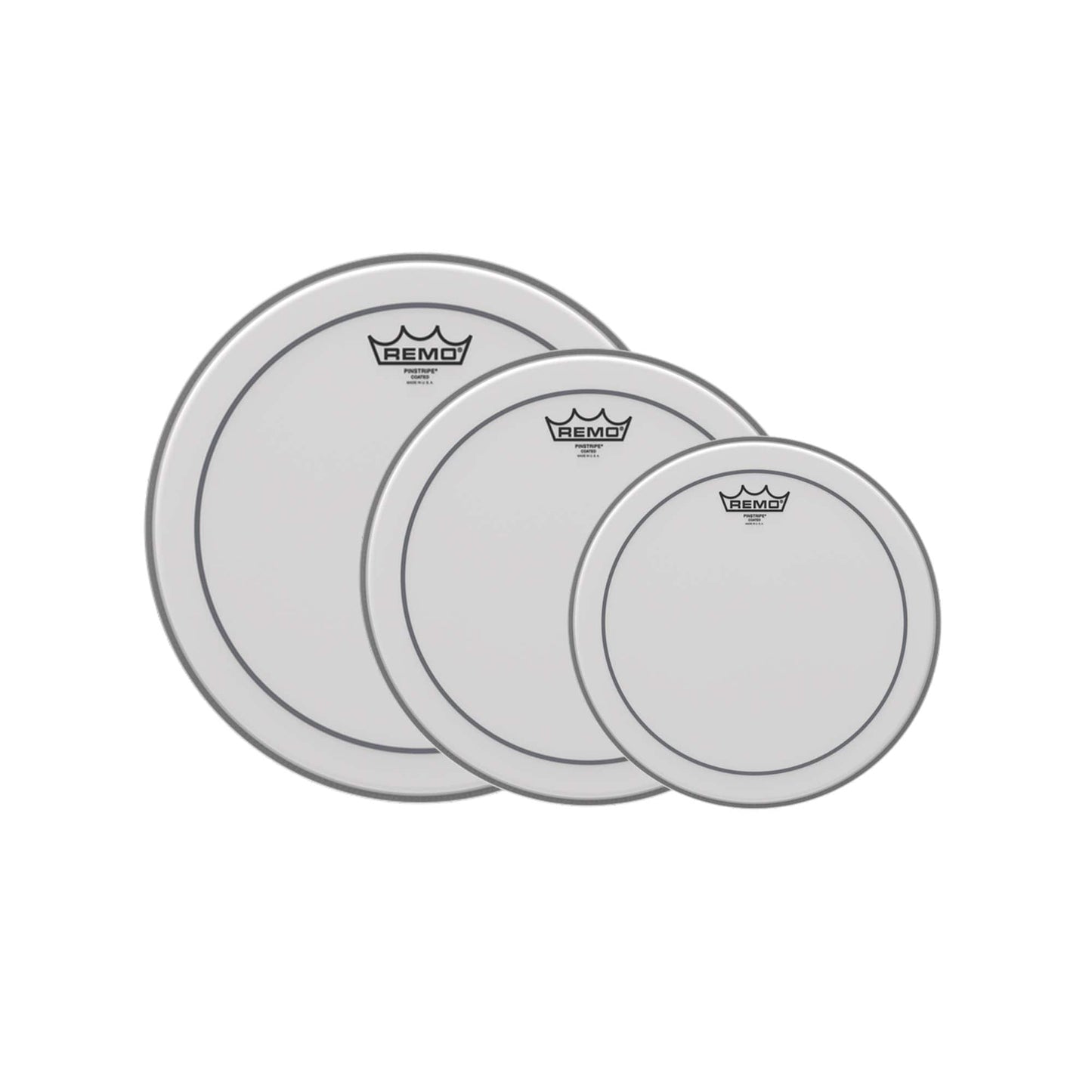 Remo 10/12/14" Pinstripe Coated Drumhead (3 Pack Bundle) Drums and Percussion / Parts and Accessories / Heads