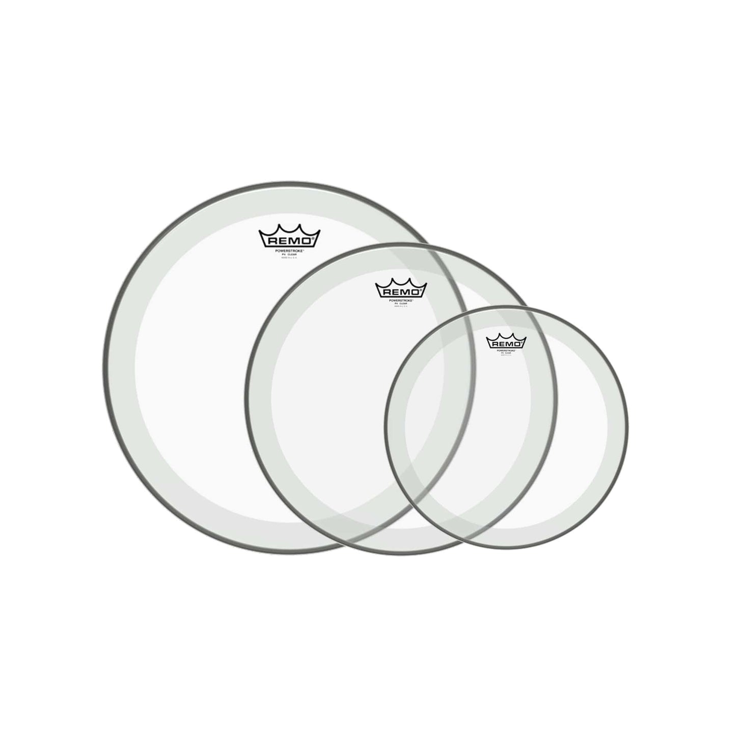 Remo 10/12/14" Powerstroke 4 Clear Drumhead (3 Pack Bundle) Drums and Percussion / Parts and Accessories / Heads