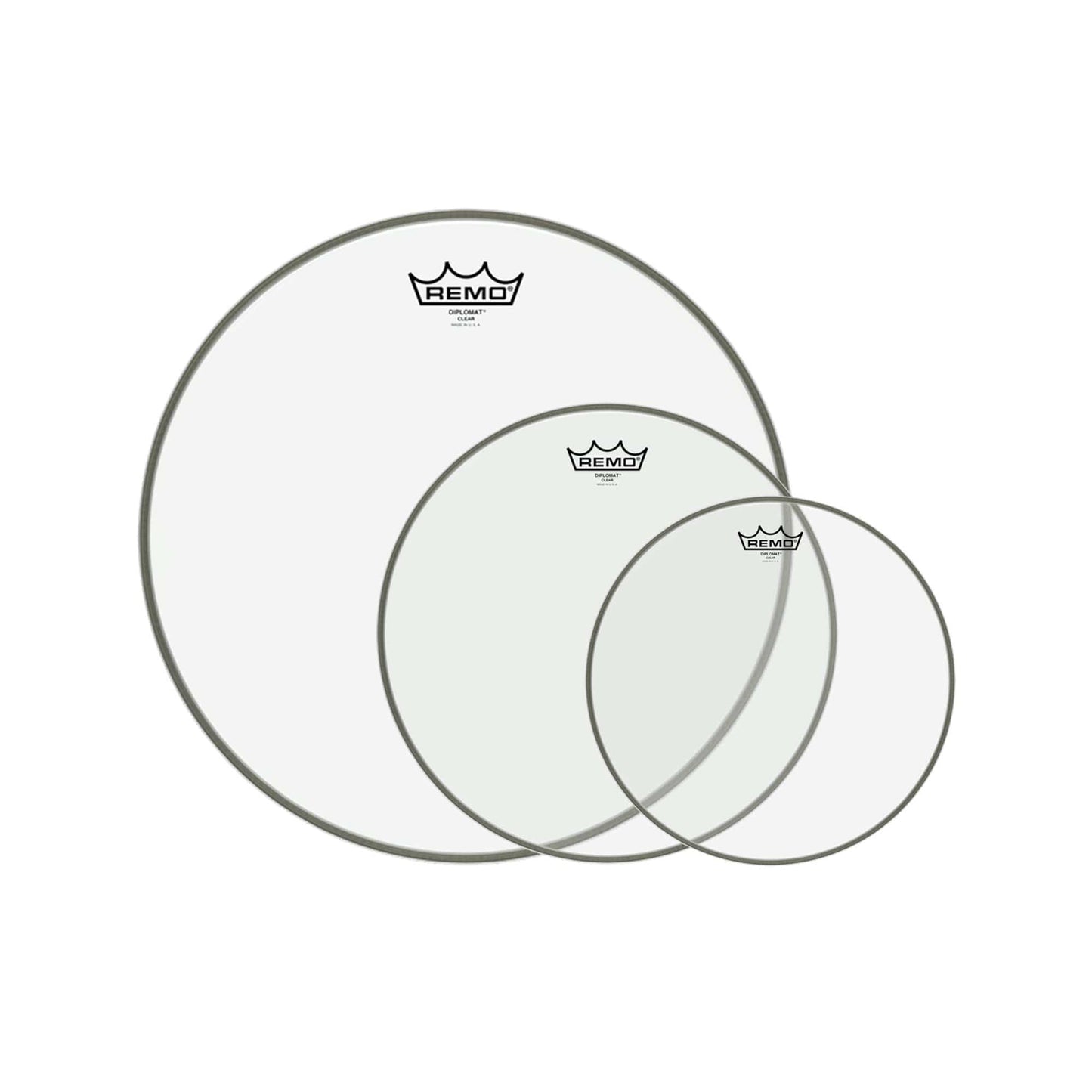 Remo 10/12/16" Diplomat Clear Drumhead (3 Pack Bundle) Drums and Percussion / Parts and Accessories / Heads