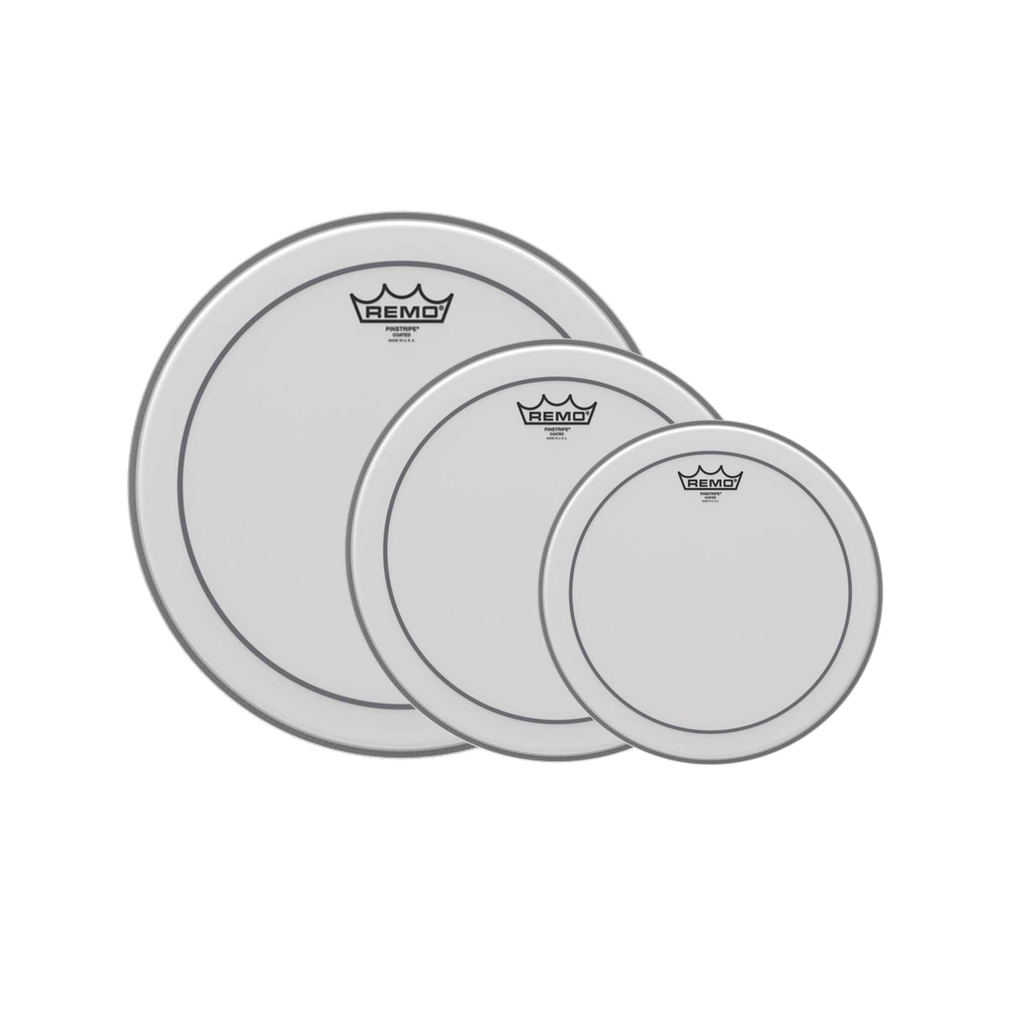 Remo 10/12/16" Pinstripe Coated Drumhead (3 Pack Bundle) Drums and Percussion / Parts and Accessories / Heads