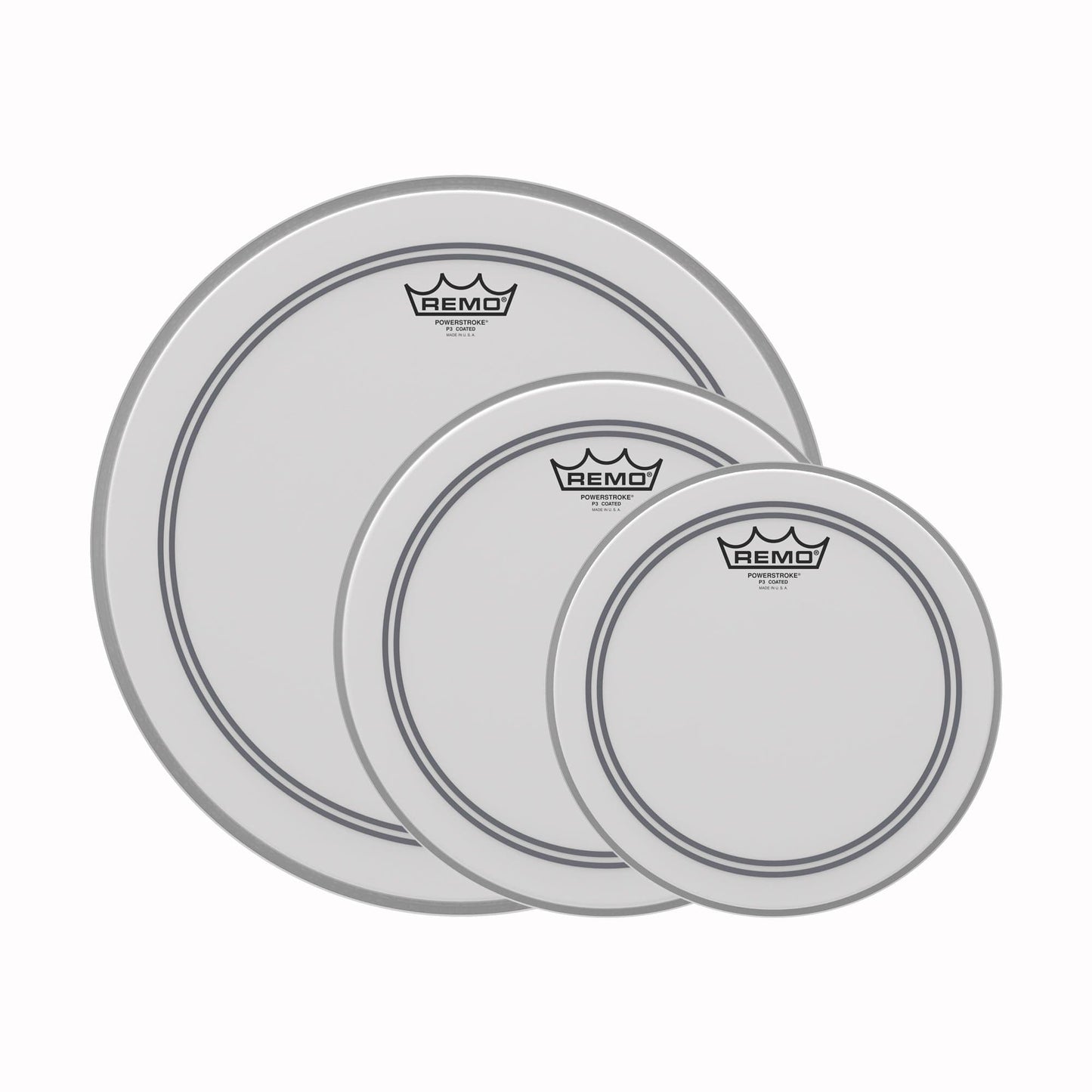 Remo 10/12/16" Powerstroke 3 Coated Drumhead (3 Pack Bundle) Drums and Percussion / Parts and Accessories / Heads