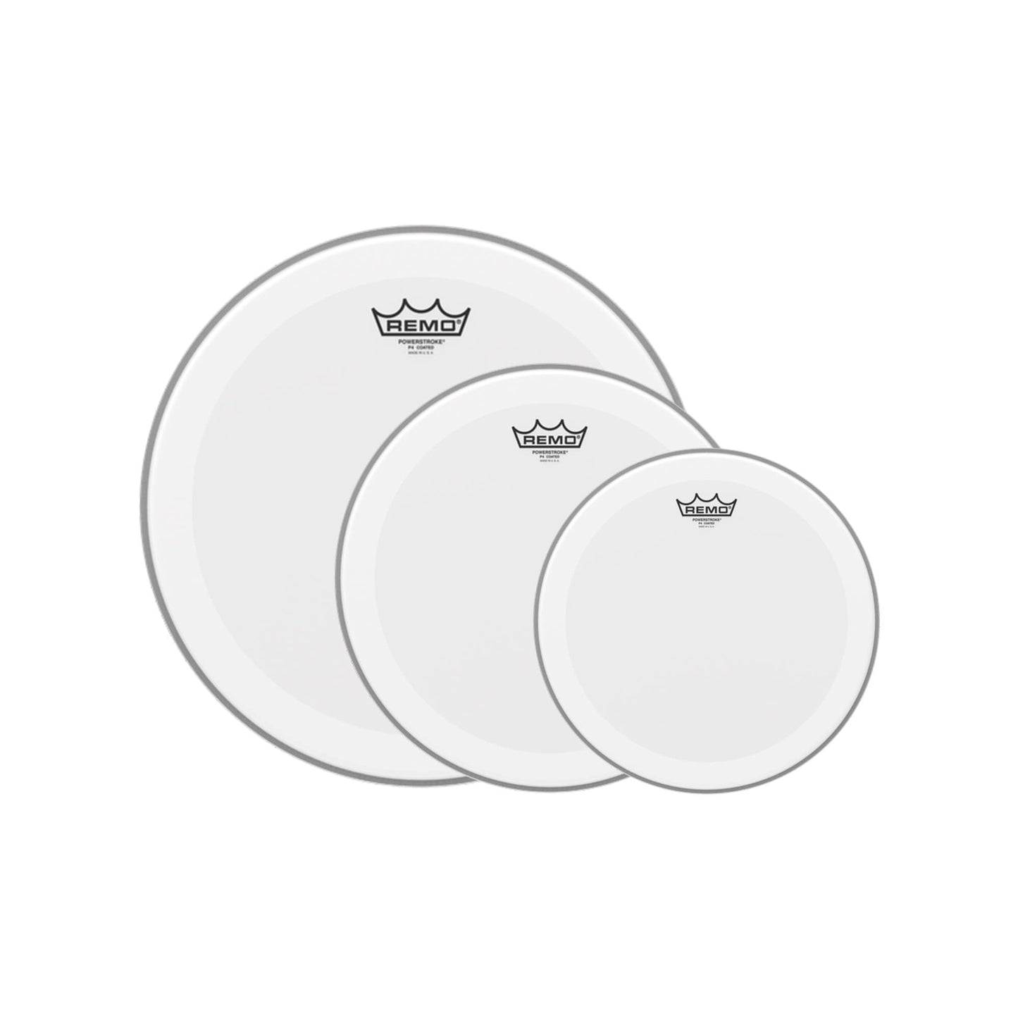 Remo 10/12/16" Powerstroke 4 Coated Drumhead (3 Pack Bundle) Drums and Percussion / Parts and Accessories / Heads