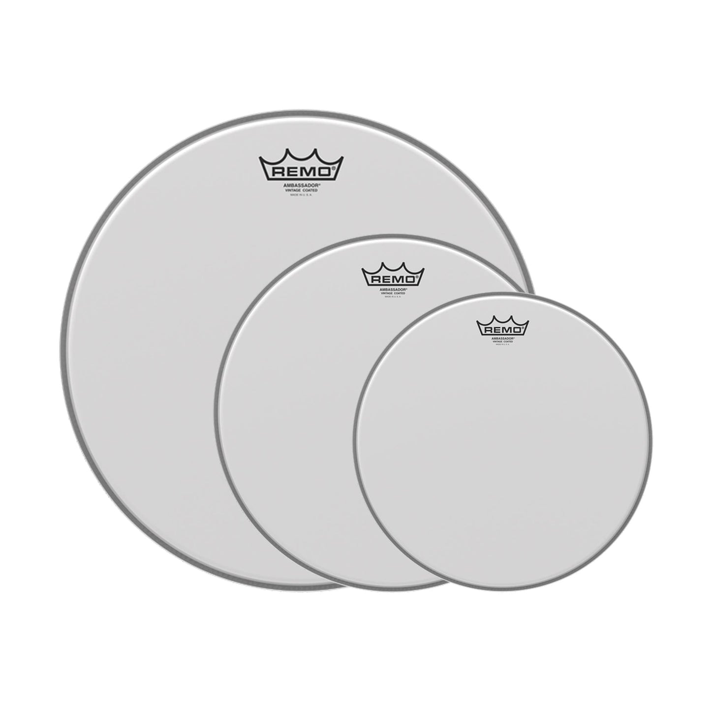 Remo 10/12/16" Vintage Ambassador Coated Drumhead (3 Pack Bundle) Drums and Percussion / Parts and Accessories / Heads