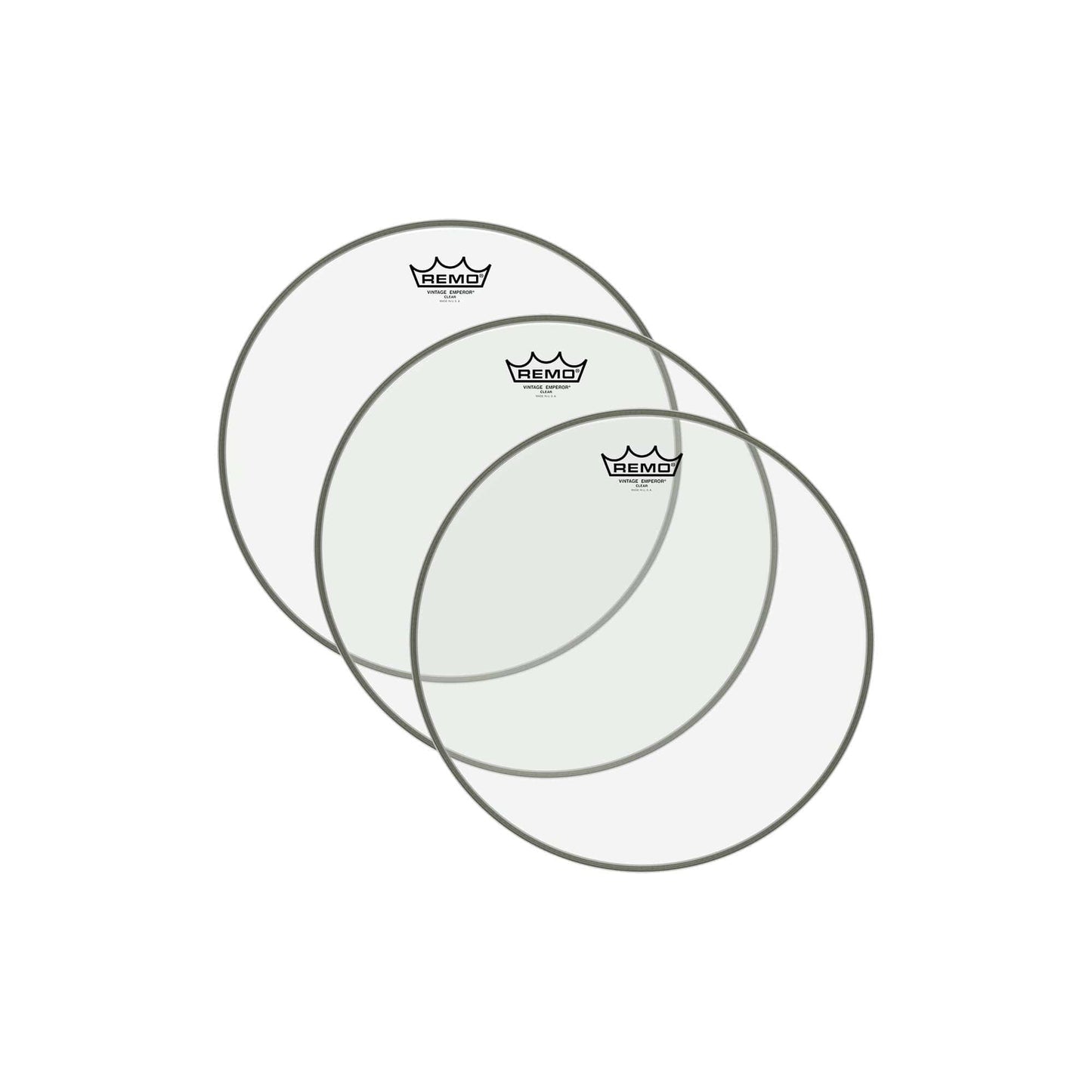 Remo 10" Emperor Vintage Clear Drumhead (3 Pack Bundle) Drums and Percussion / Parts and Accessories / Heads