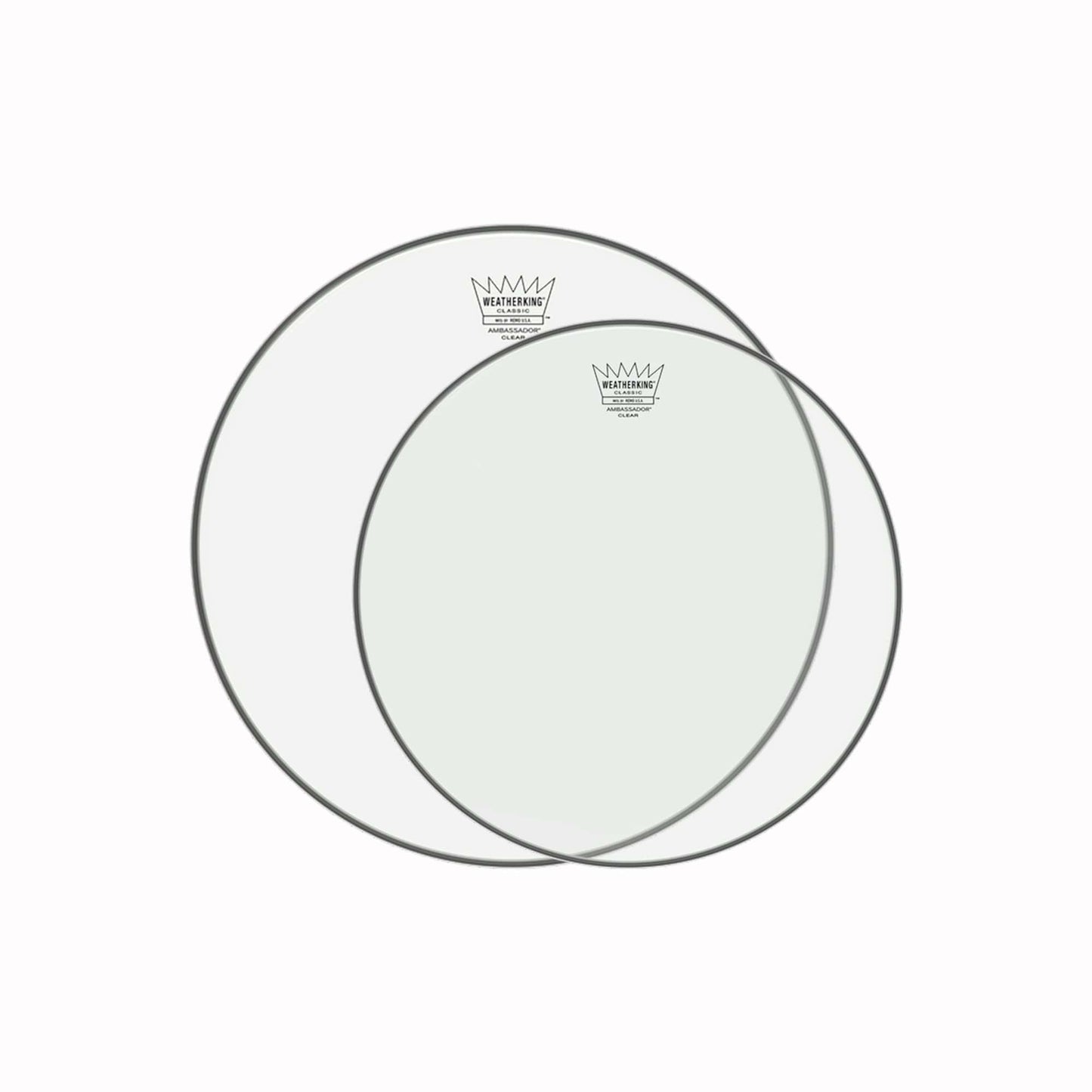 Remo 12/14" Ambassador Classic Clear Drumhead (2 Pack Bundle) Drums and Percussion / Parts and Accessories / Heads