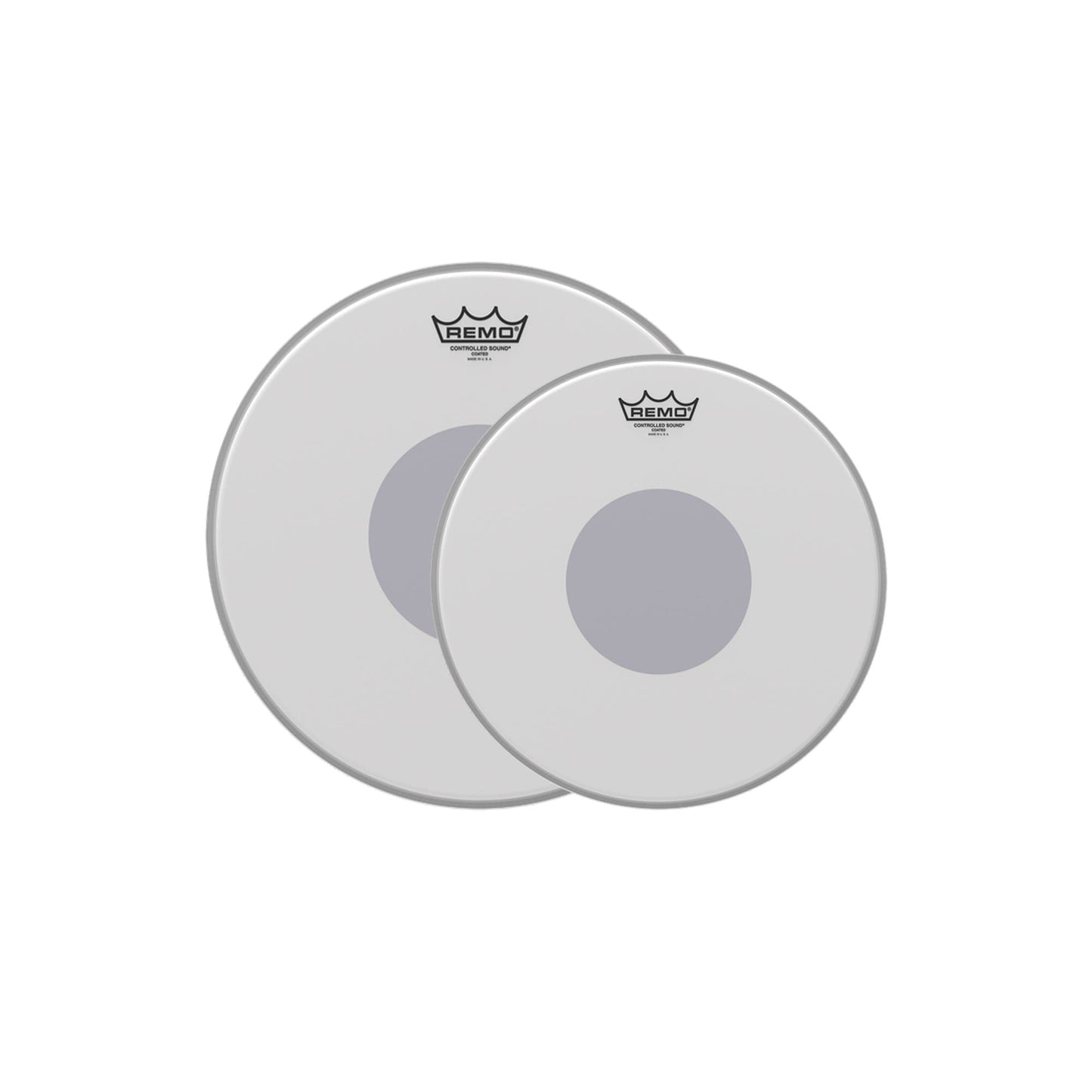 Remo 12/14" Controlled Sound Coated Black Dot Drumhead (2 Pack Bundle) Drums and Percussion / Parts and Accessories / Heads