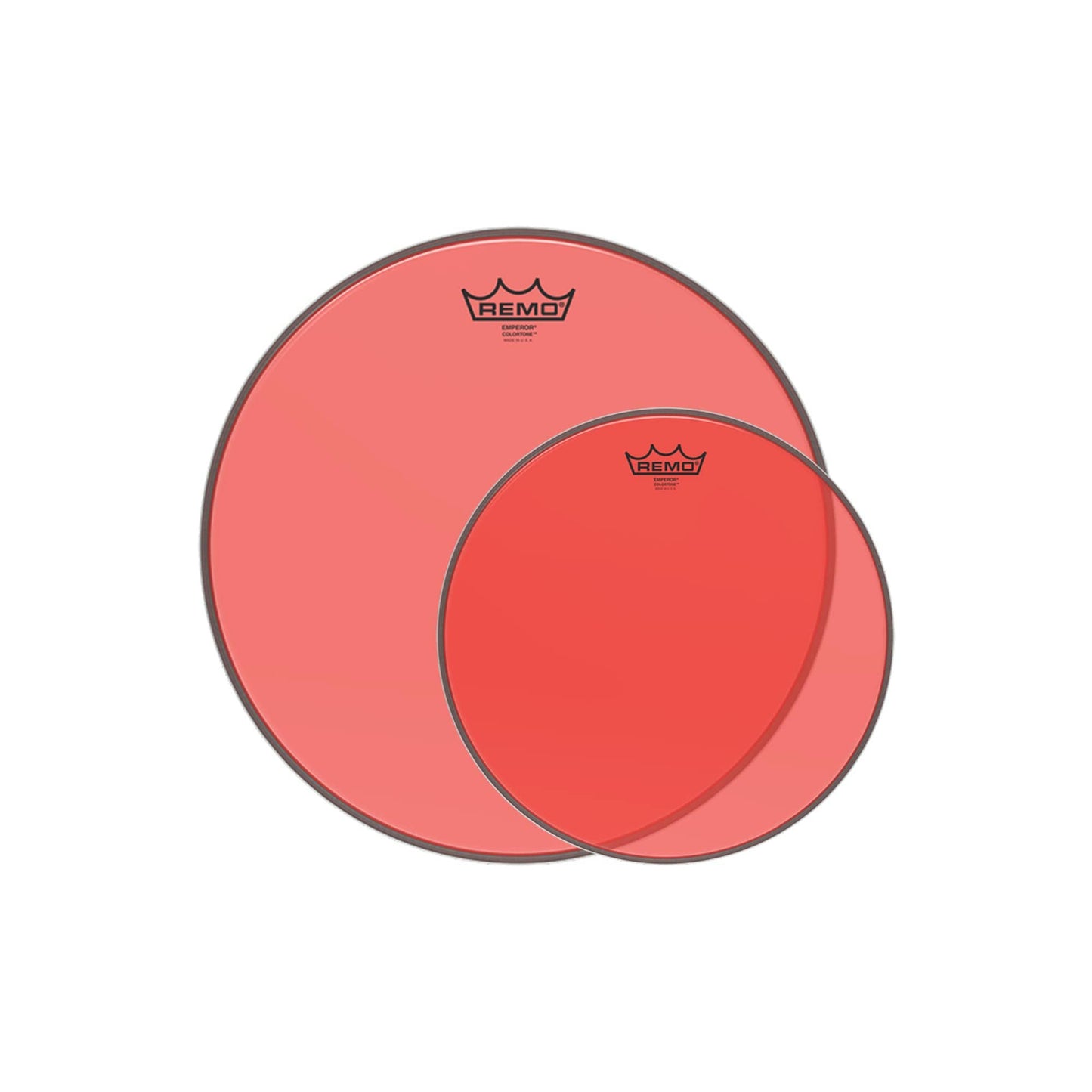 Remo 12/14" Emperor Colortone Red Drumhead (2 Pack Bundle) Drums and Percussion / Parts and Accessories / Heads