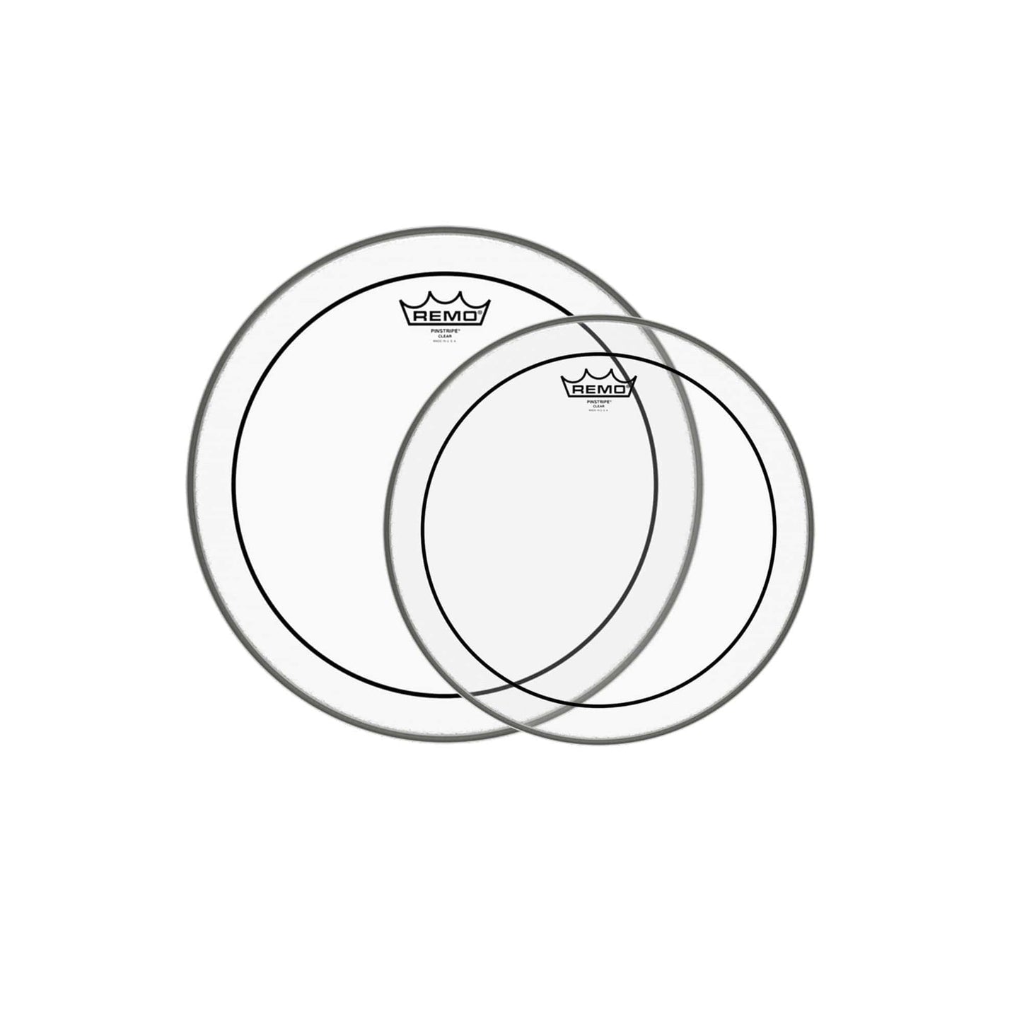 Remo 12/14" Pinstripe Clear Drumhead (2 Pack Bundle) Drums and Percussion / Parts and Accessories / Heads