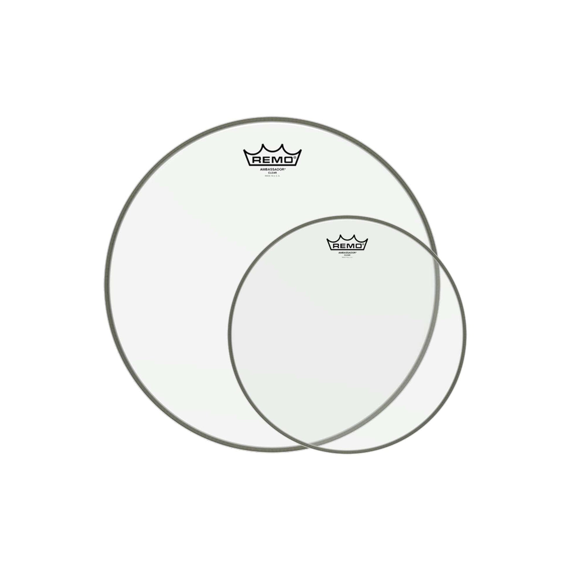 Remo 12/16" Ambassador Clear Drumhead (2 Pack Bundle) Drums and Percussion / Parts and Accessories / Heads