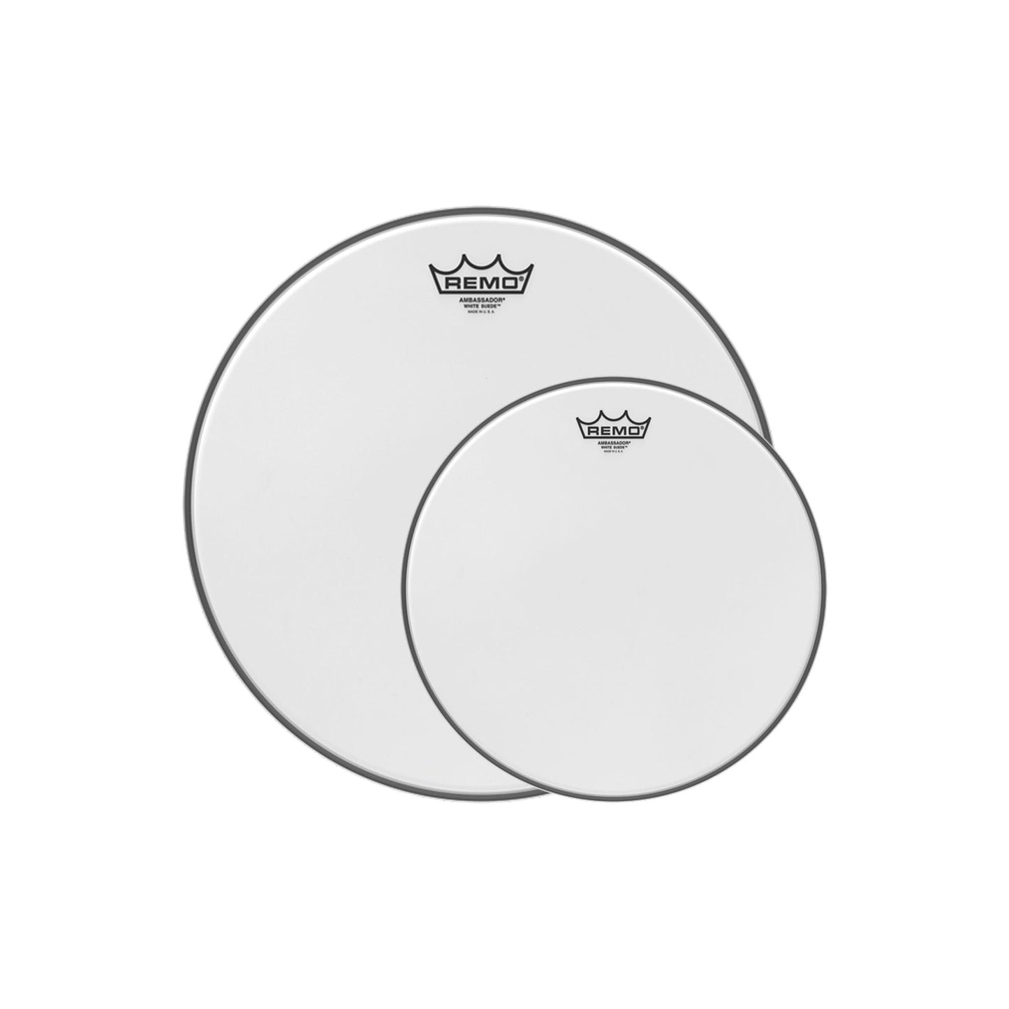 Remo 12/16" Ambassador White Suede Drumhead (2 Pack Bundle) Drums and Percussion / Parts and Accessories / Heads