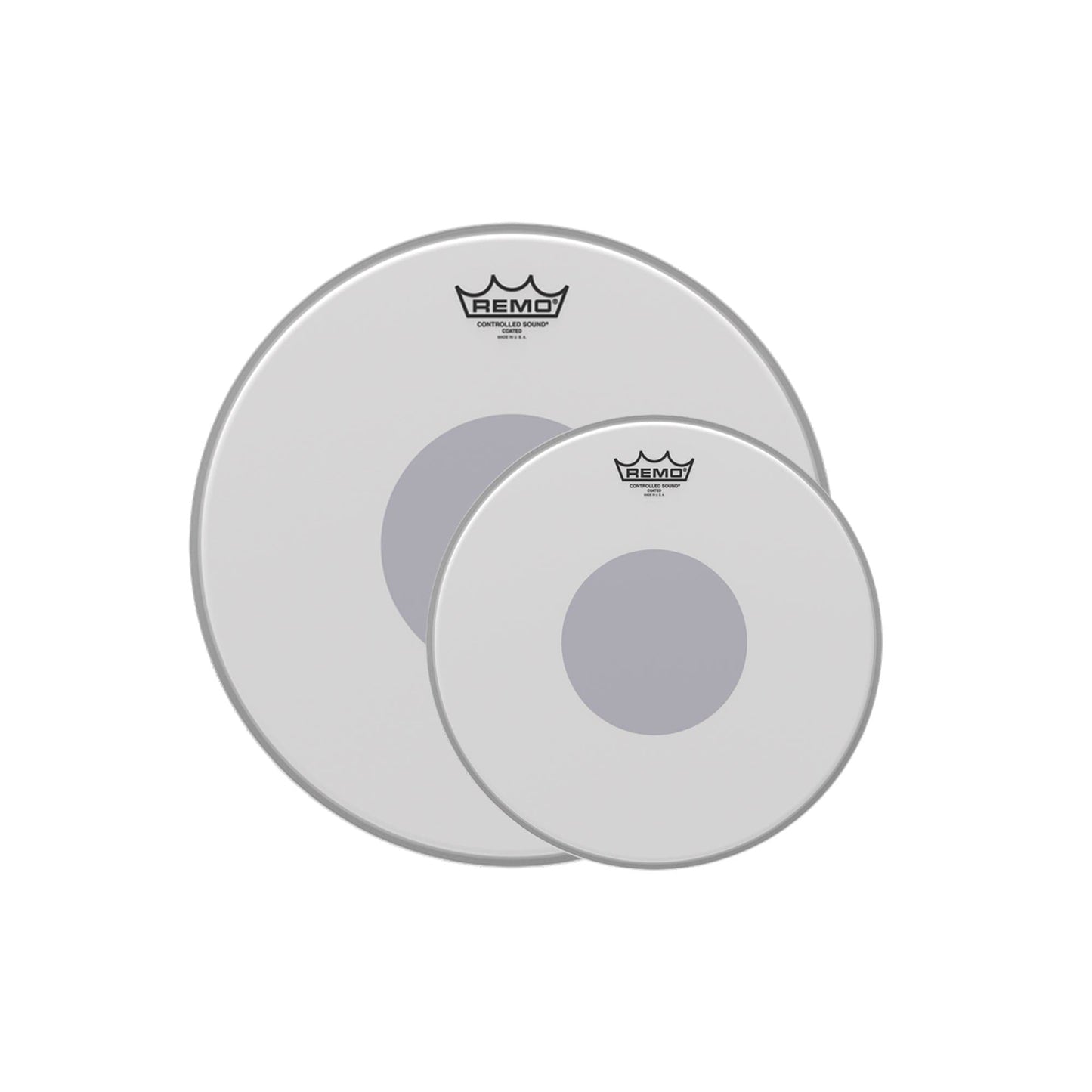Remo 12/16" Controlled Sound Coated Black Dot Drumhead (2 Pack Bundle) Drums and Percussion / Parts and Accessories / Heads
