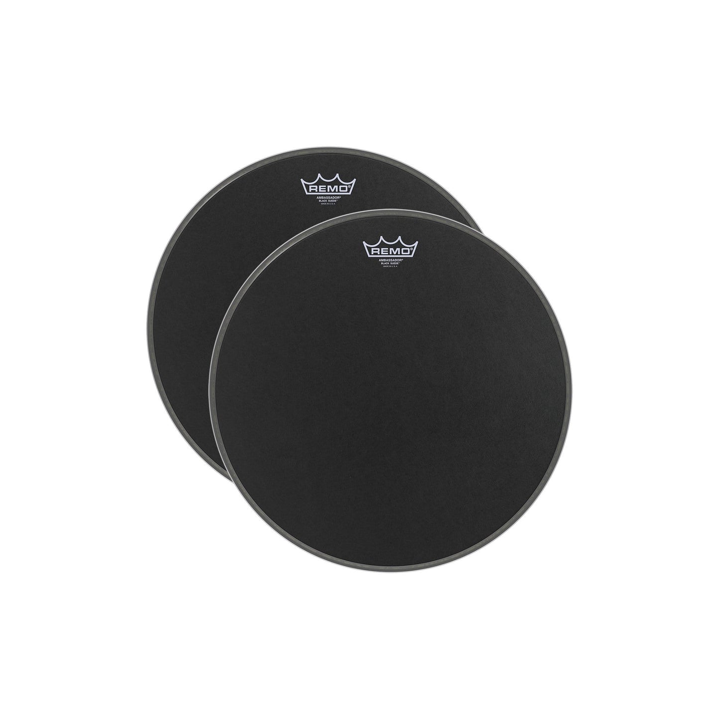 Remo 12" Ambassador Black Suede Drumhead (2 Pack Bundle) Drums and Percussion / Parts and Accessories / Heads