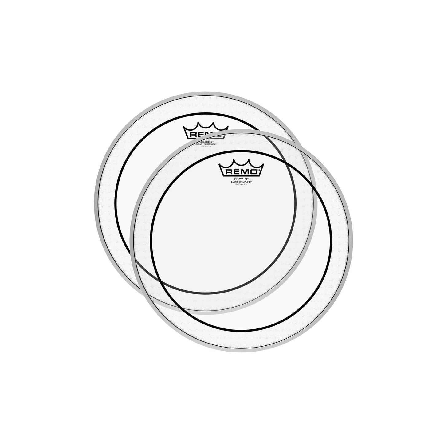 Remo 12" Pinstripe Clear Crimplock Tenor Drumhead (2 Pack Bundle) Drums and Percussion / Parts and Accessories / Heads
