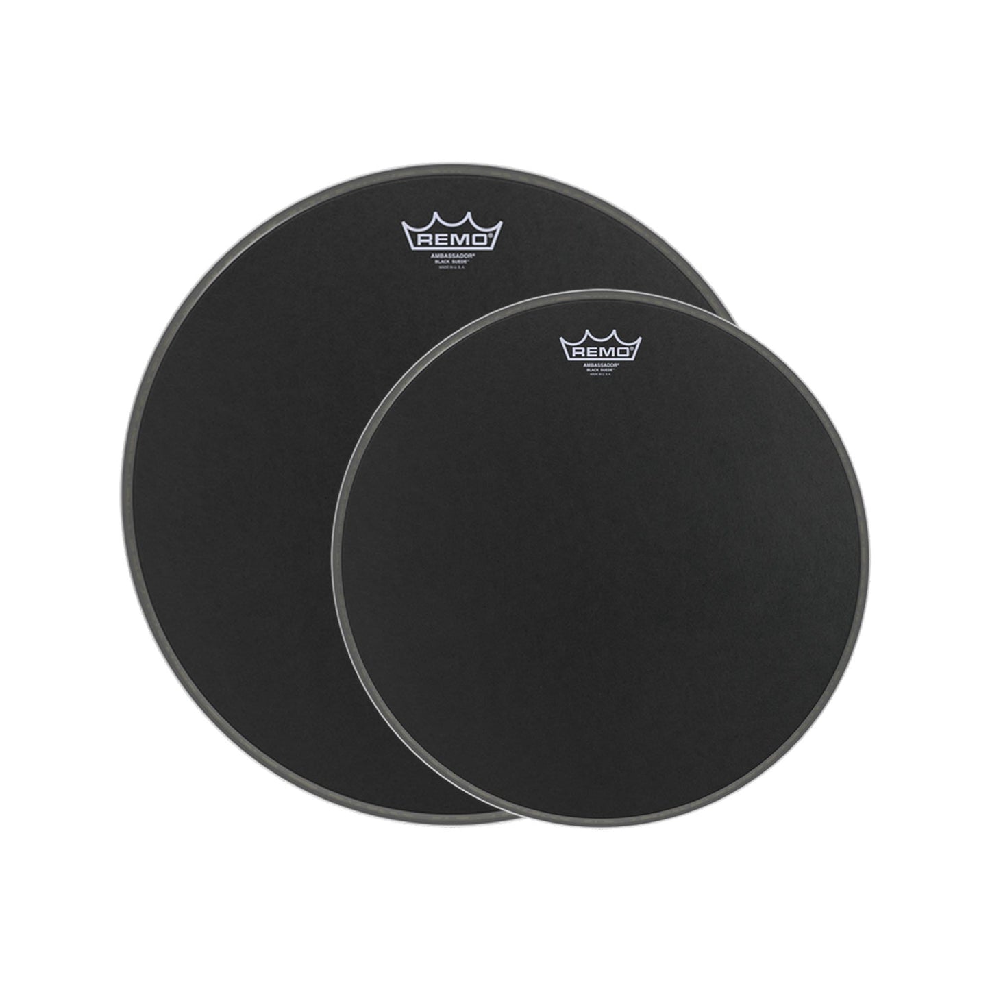 Remo 13/16" Ambassador Black Suede Drumhead (2 Pack Bundle) Drums and Percussion / Parts and Accessories / Heads