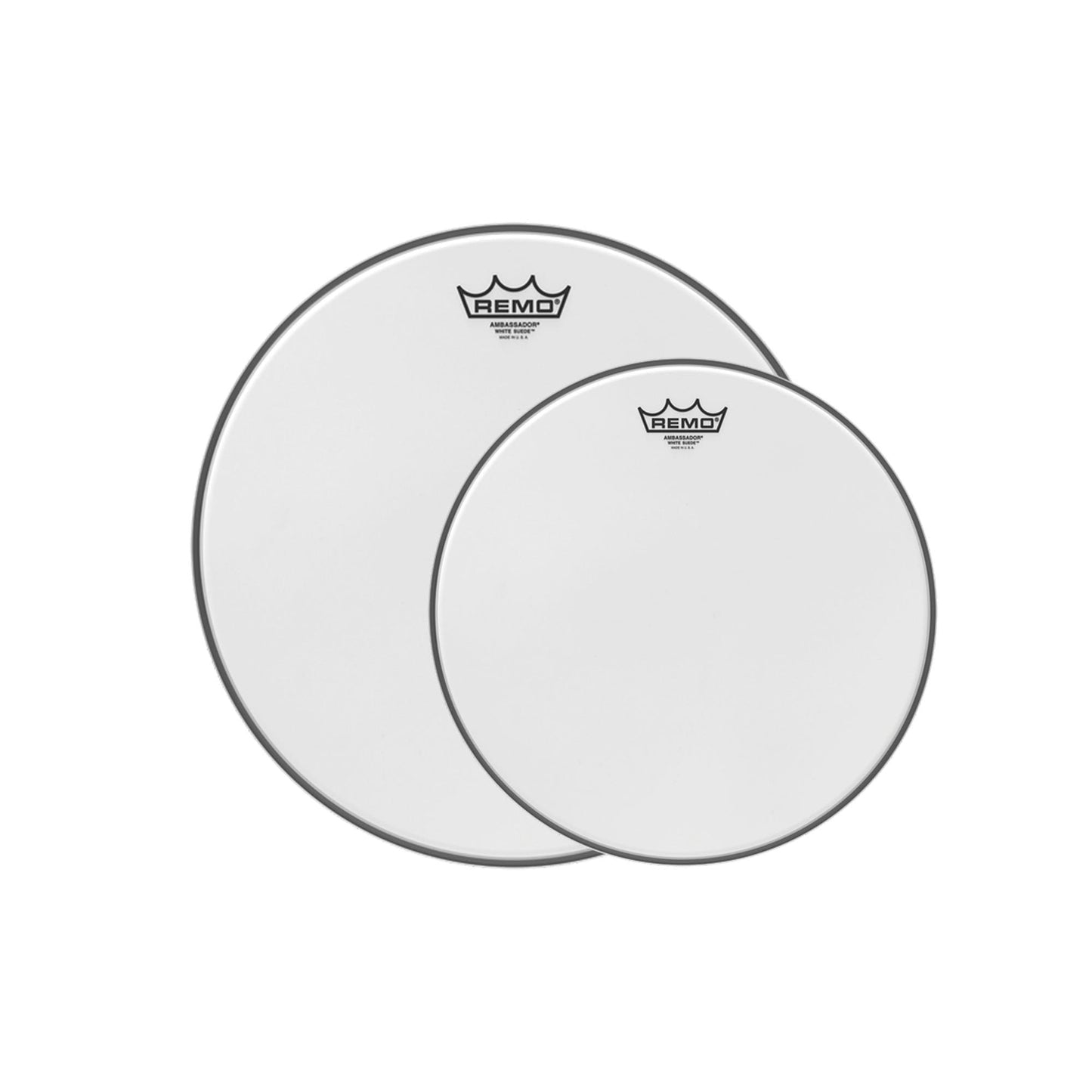 Remo 13/16" Ambassador White Suede Drumhead (2 Pack Bundle) Drums and Percussion / Parts and Accessories / Heads