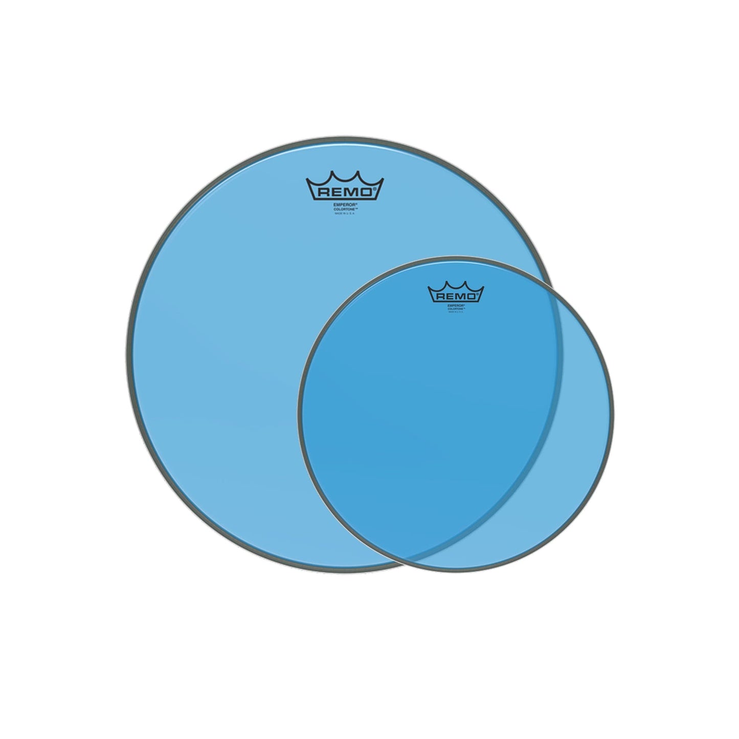 Remo 13/16" Emperor Colortone Blue Drumhead (2 Pack Bundle) Drums and Percussion / Parts and Accessories / Heads