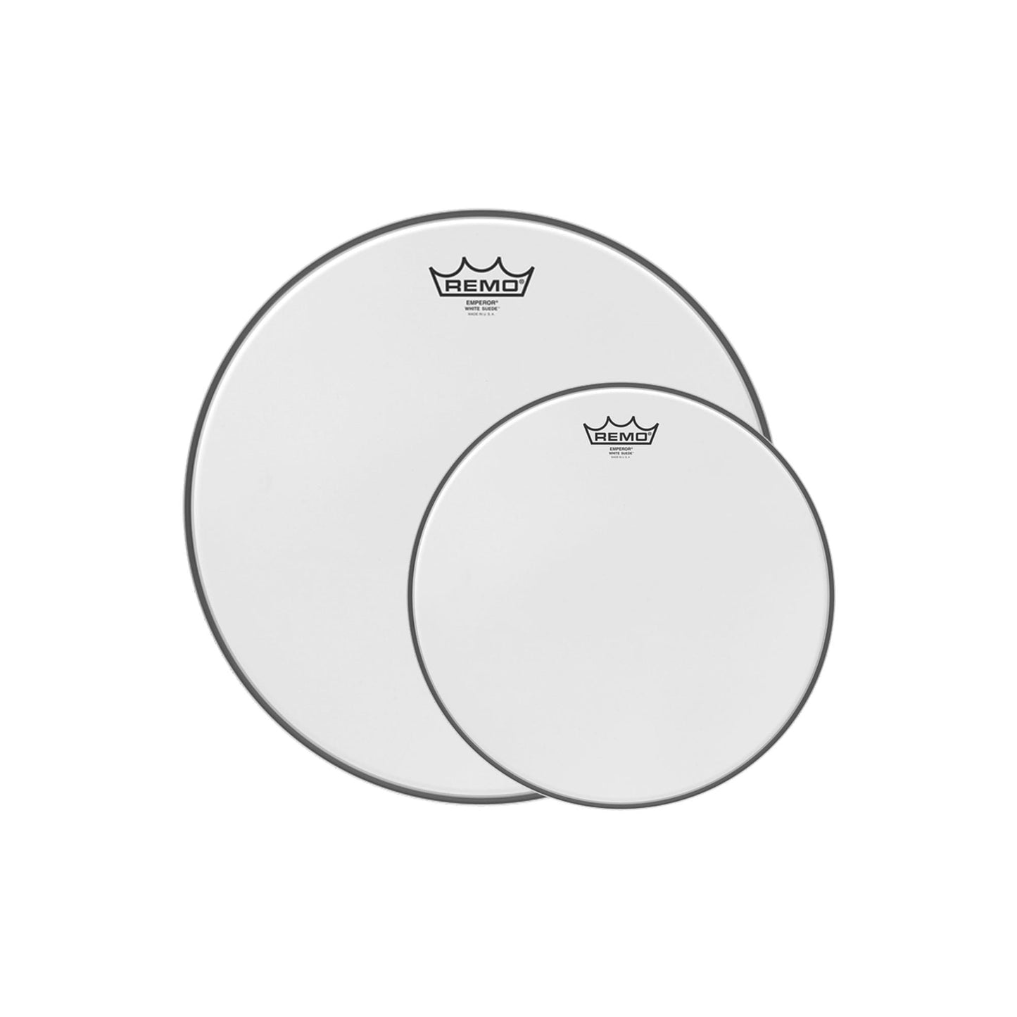 Remo 13/16" Emperor White Suede Drumhead (2 Pack Bundle) Drums and Percussion / Parts and Accessories / Heads