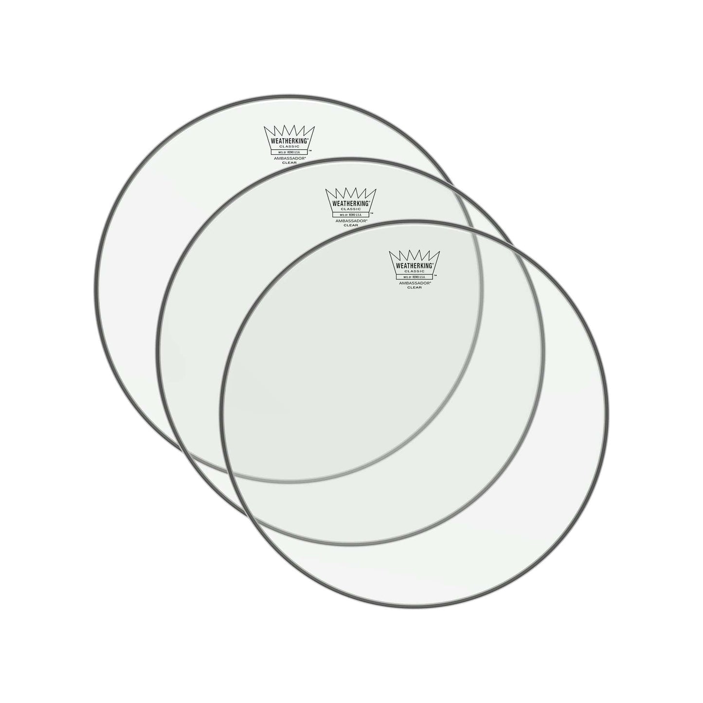 Remo 13" Ambassador Classic Clear Drumhead (3 Pack Bundle) Drums and Percussion / Parts and Accessories / Heads
