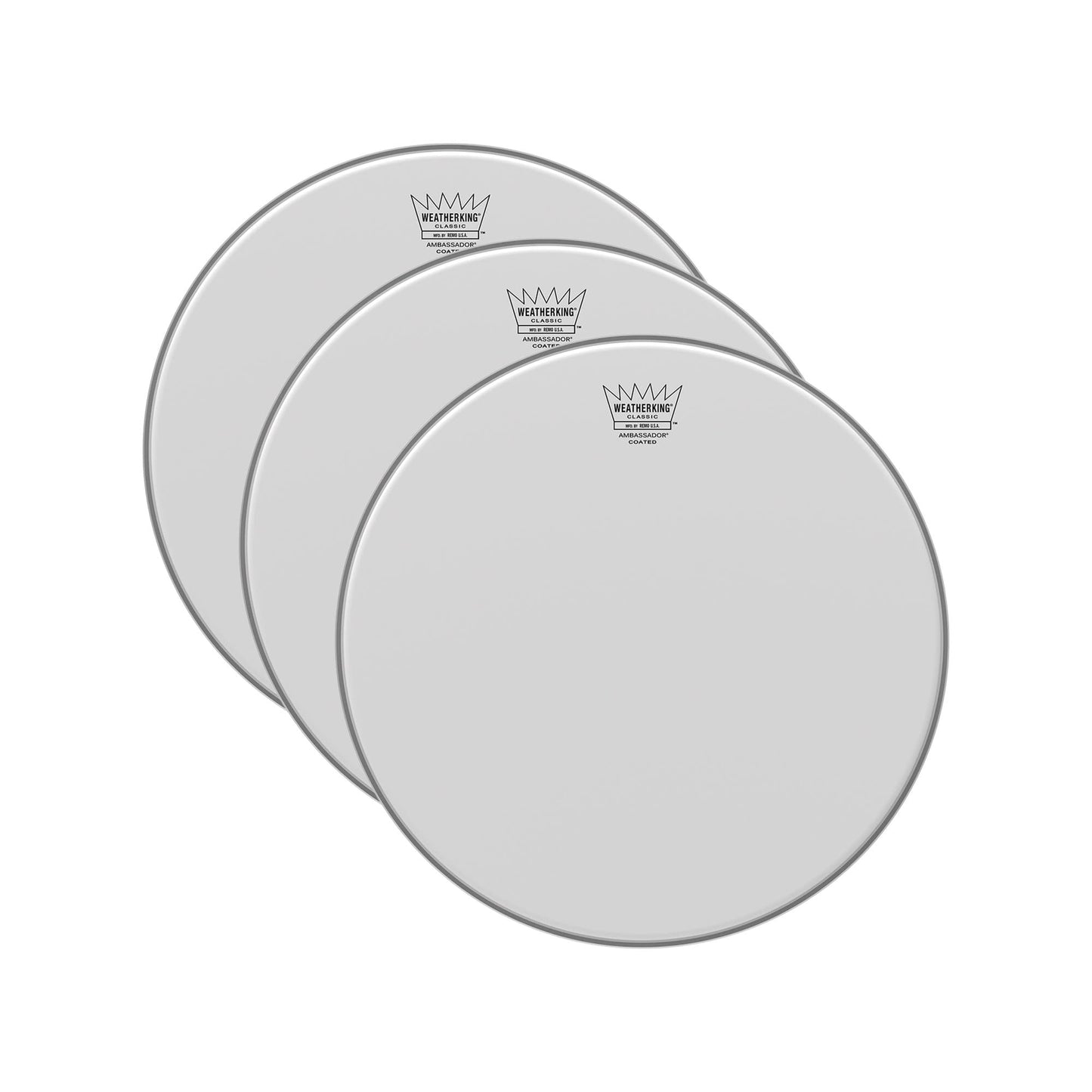 Remo 13" Ambassador Classic Coated Drumhead (3 Pack Bundle) Drums and Percussion / Parts and Accessories / Heads
