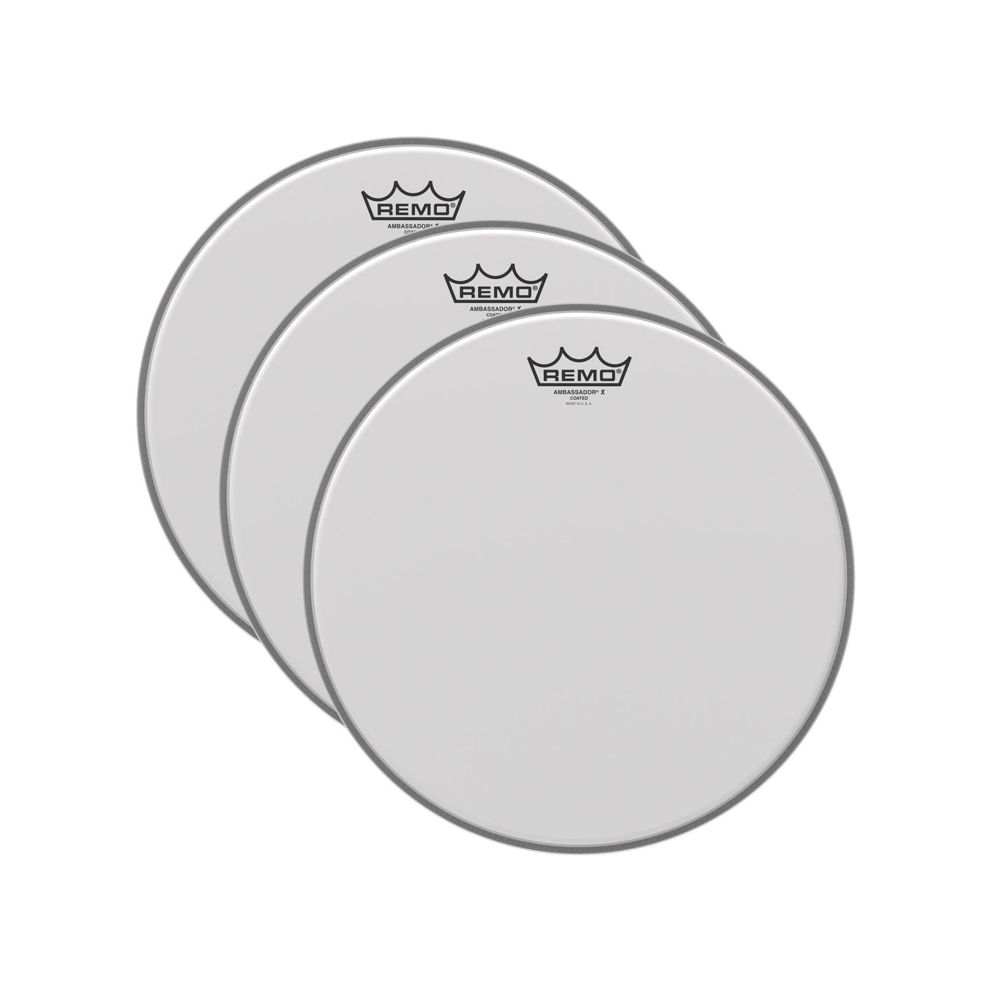 Remo 13" Ambassador X Coated Drumhead (3 Pack Bundle) Drums and Percussion / Parts and Accessories / Heads
