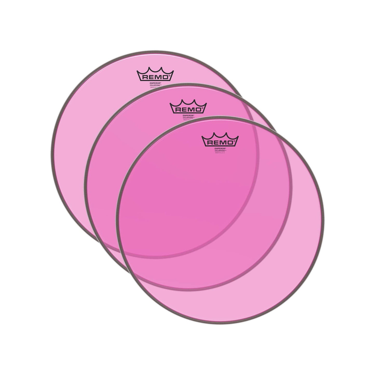 Remo 13" Emperor Colortone Pink Drumhead (3 Pack Bundle) Drums and Percussion / Parts and Accessories / Heads