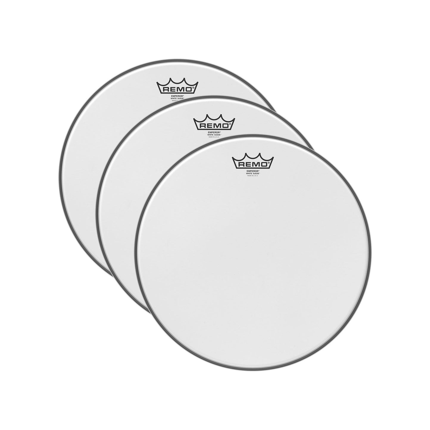 Remo 13" Emperor White Suede Drumhead (3 Pack Bundle) Drums and Percussion / Parts and Accessories / Heads