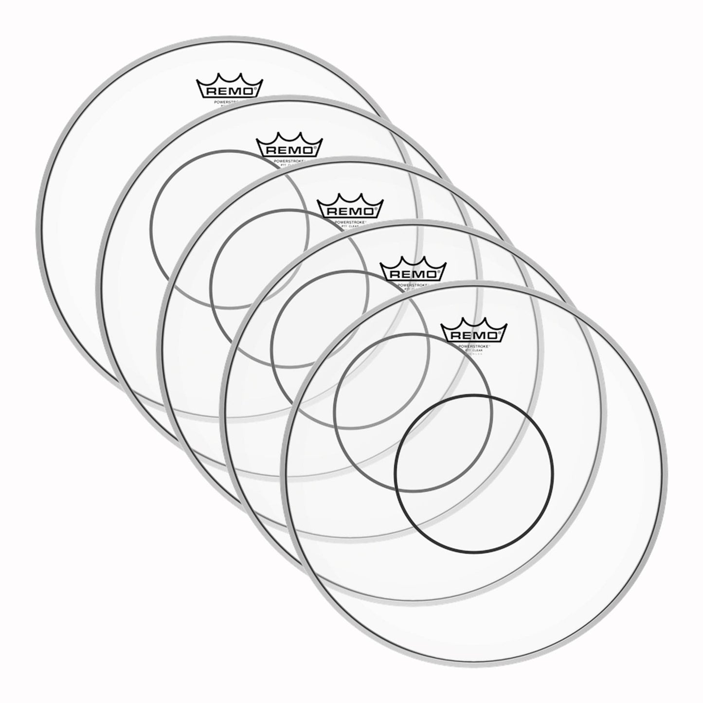Remo 13" Powerstroke 77 Clear Drumhead (5 Pack Bundle) Drums and Percussion / Parts and Accessories / Heads