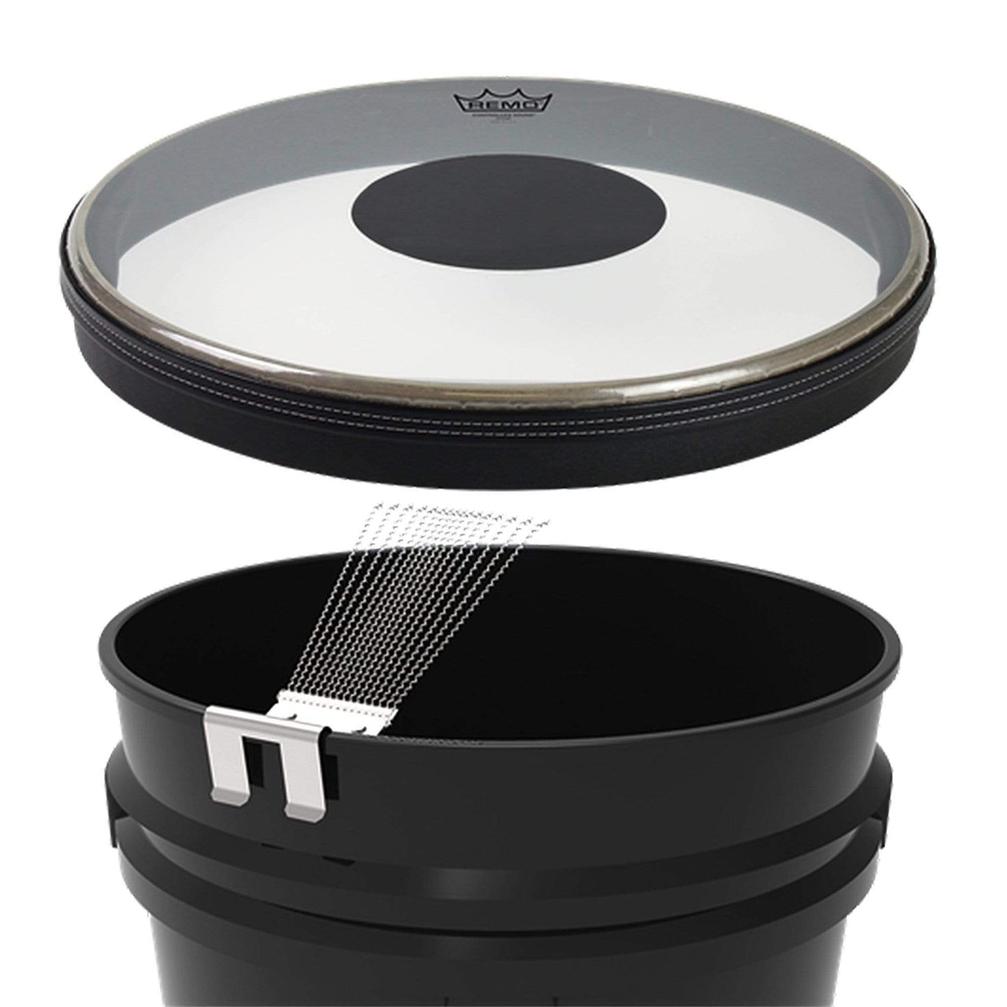 Remo 13" x 1.5" Drumhead Rhythm Lid Snare Kit Controlled Sound Clear Black Dot On Top Drums and Percussion / Parts and Accessories / Heads